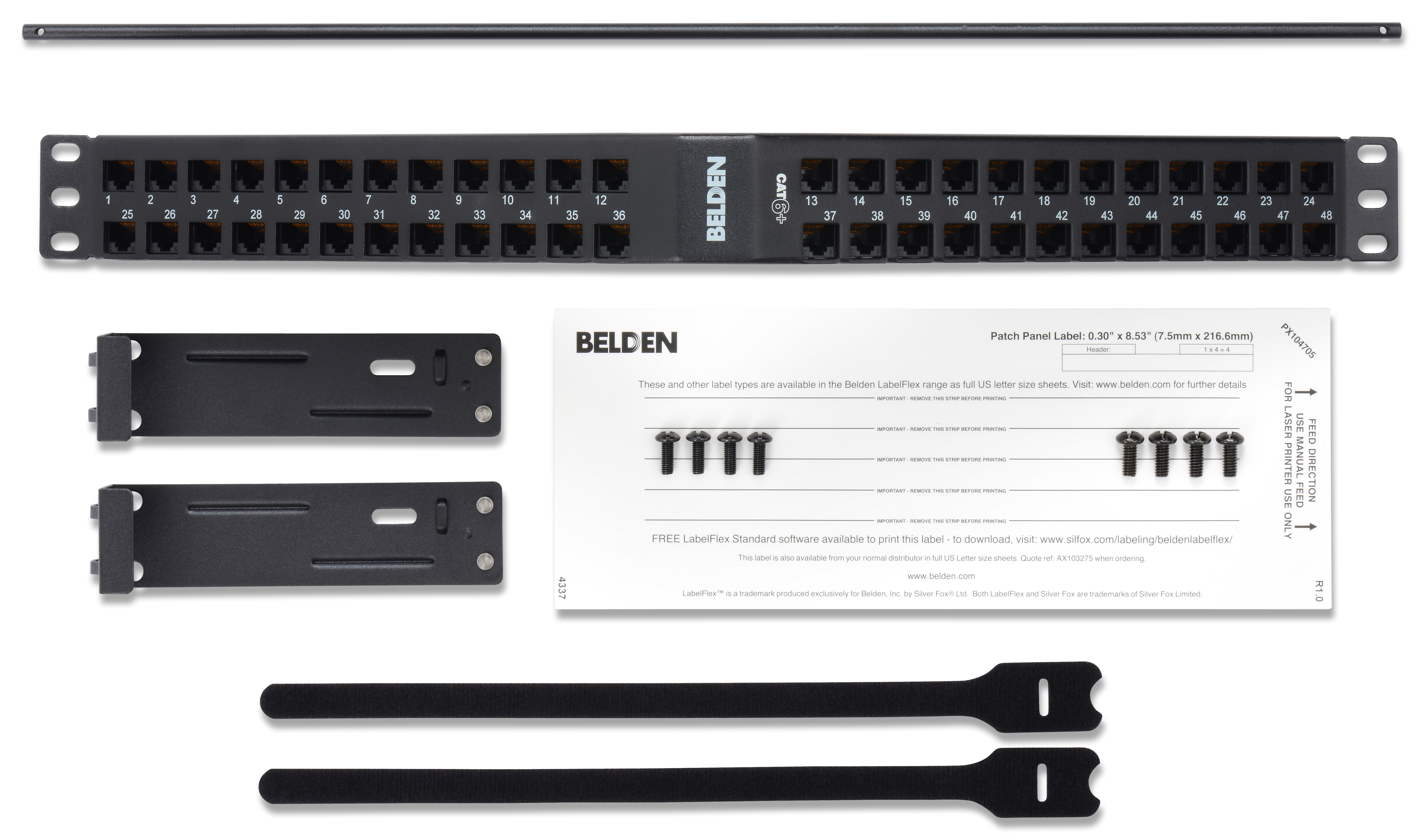 CAT 6 KCONN Cpl PP Ang 48 1U