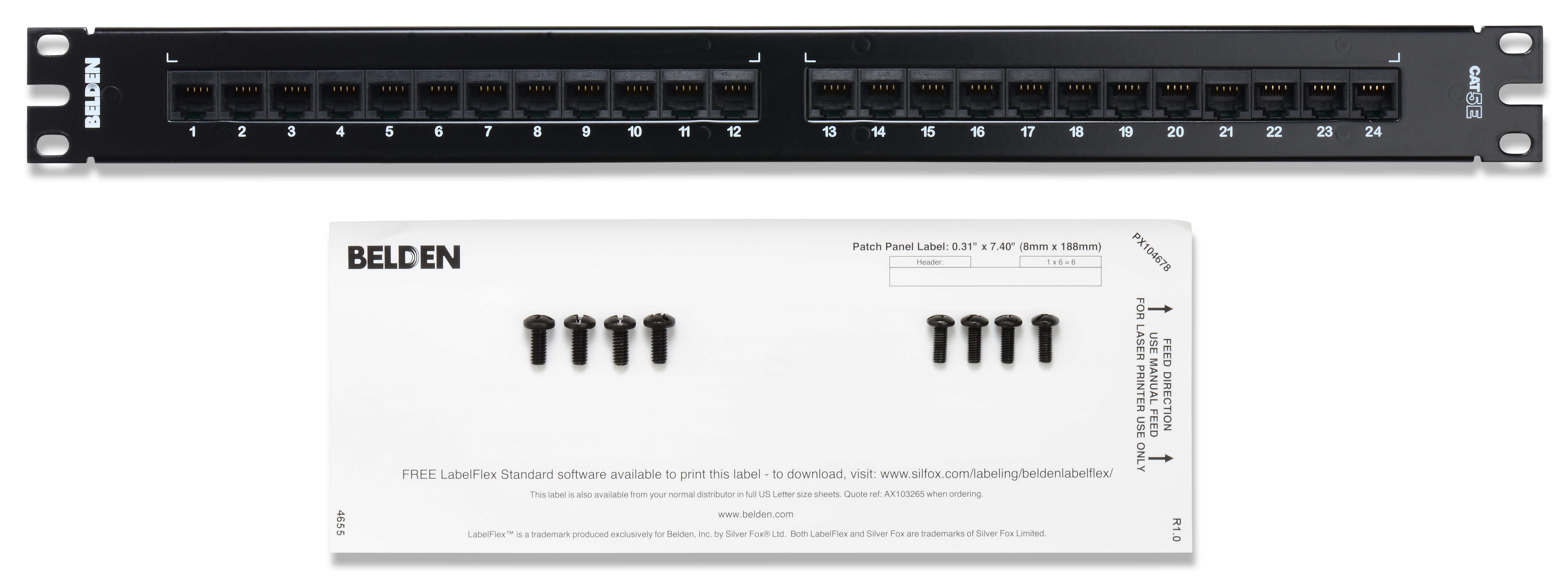 CAT 5E HD-110 PP 24 1U