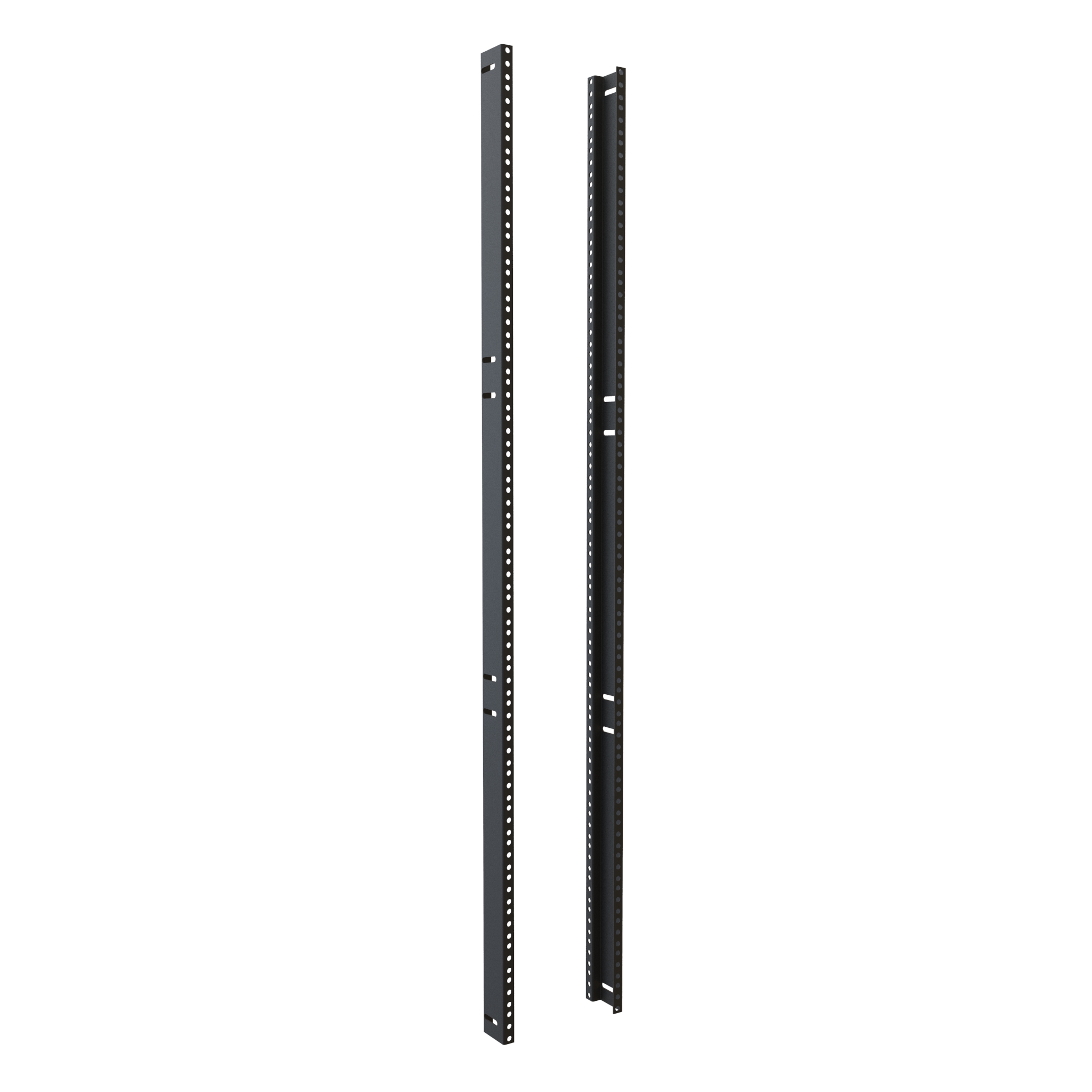 RSRC00049BK3 — 28U Round Hole Formed Rail