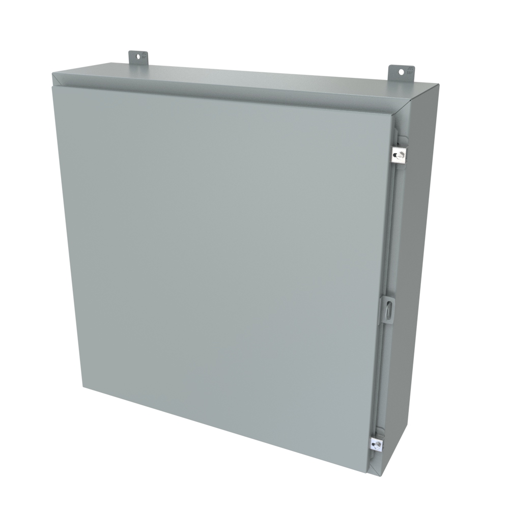 1418KK8LP — N4/12 Wallmount Encl less panel - 30 x 30 x 8 - Steel/Gray