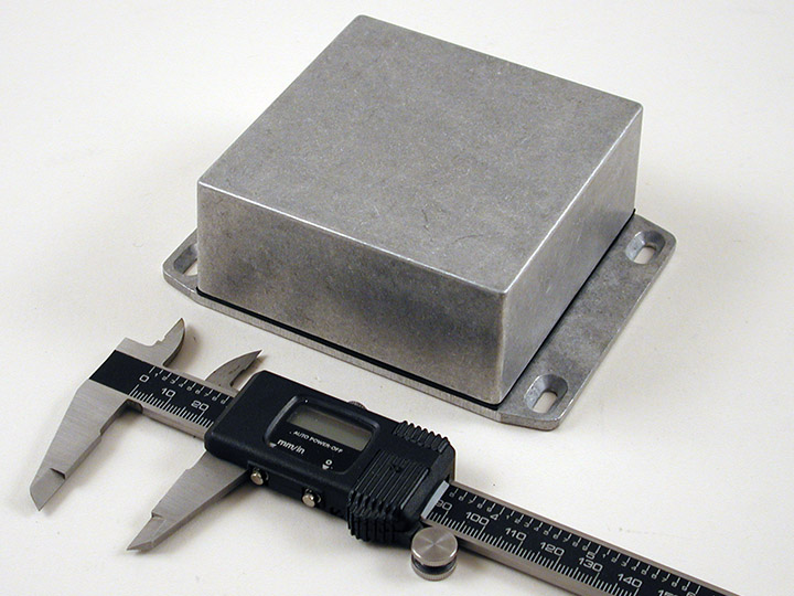 1590WYFL natural diecast aluminum watertight enclosure with wall-mounting flanged lid