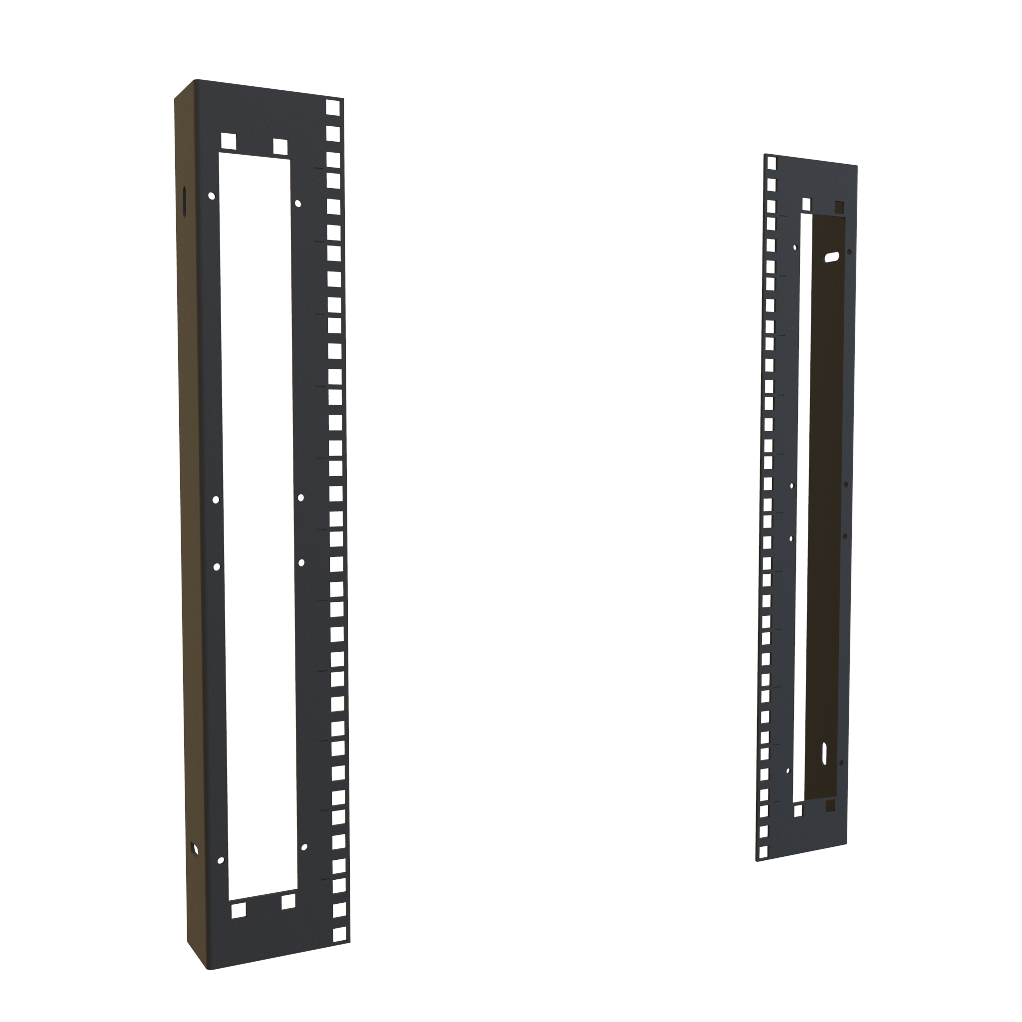 Hammond HWC2418U35BK 18U swing-out wall-mount rack cabinet in RAL9005 black, 24 in wide and 35 in deep, shown without door — view 23