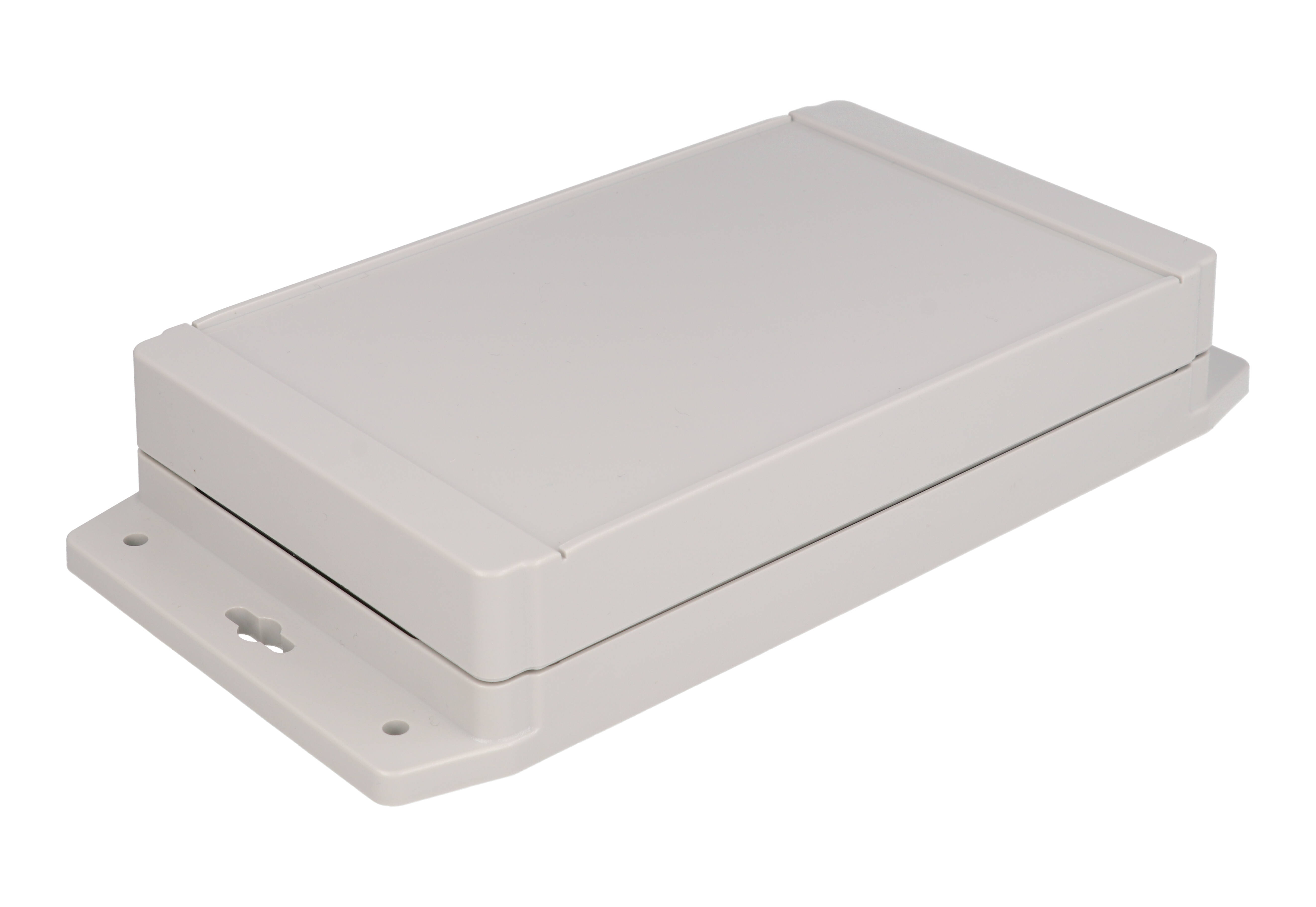 1555U2F17GY — RAL7035 grey watertight plastic enclosure, flange