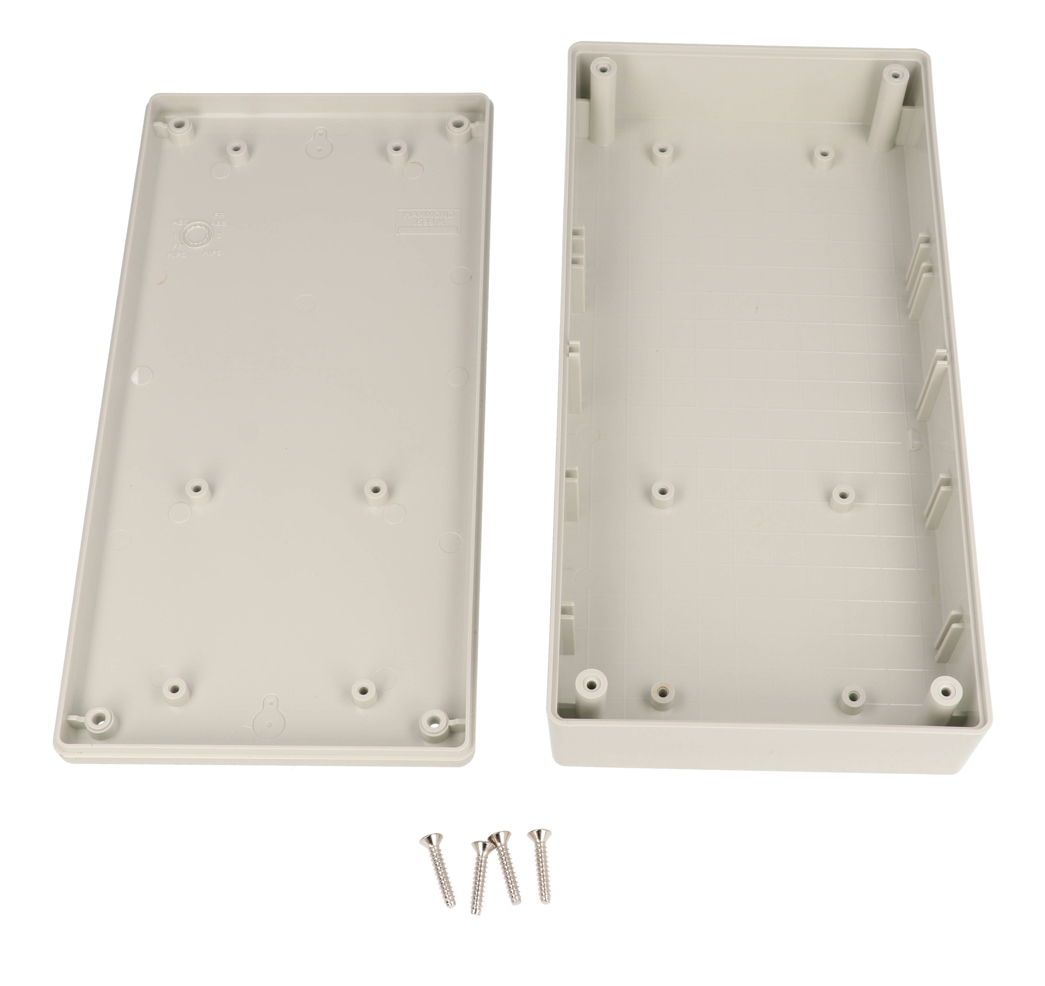 1599HSGY light gray general purpose ABS handheld enclosure, 220 x 110 x 44 mm