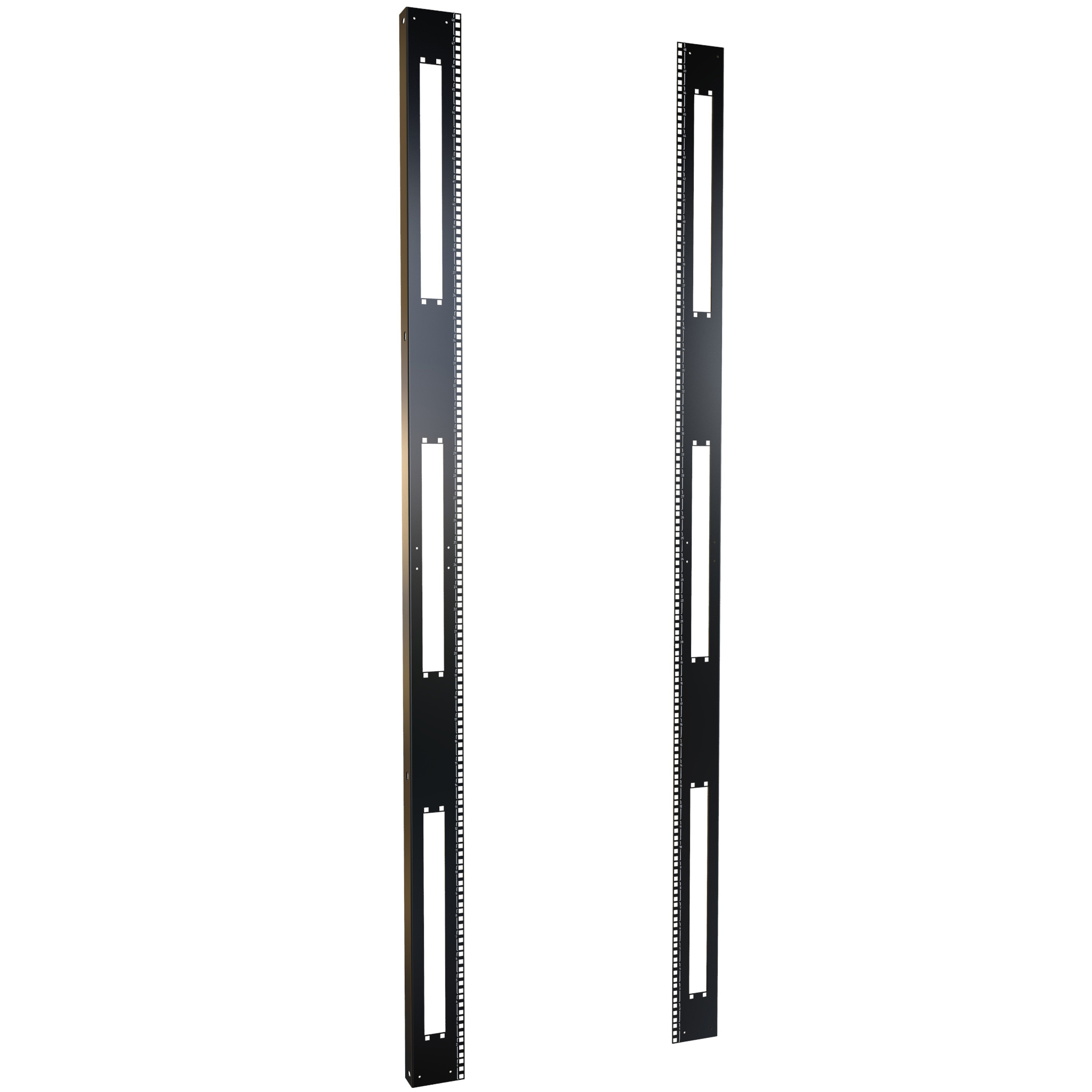 H1SRR48U30BK — 48U Square Hole Rack Rails