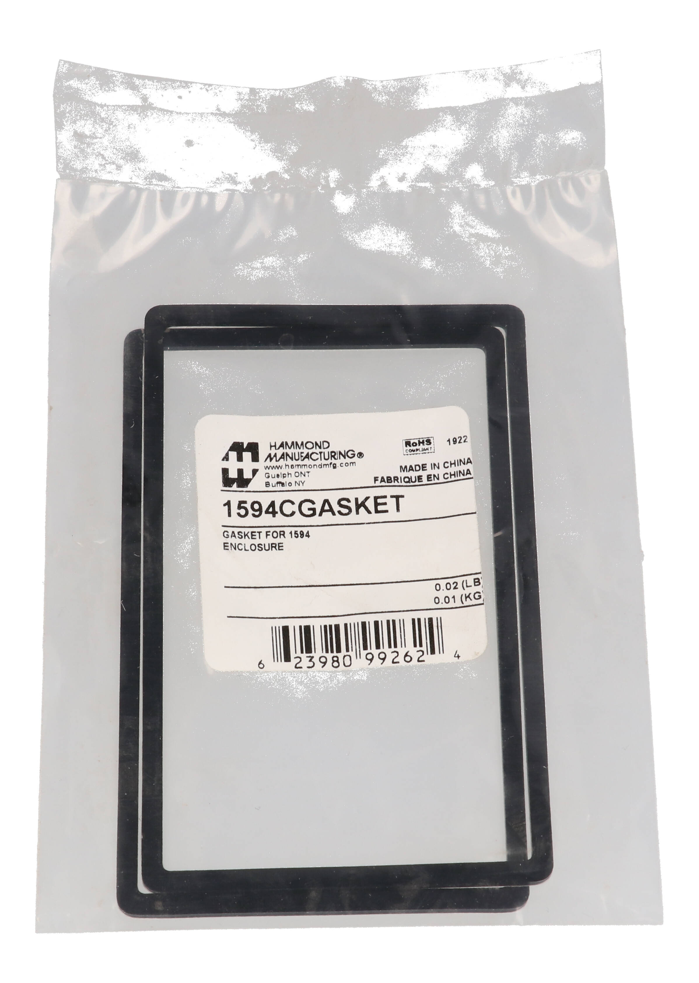 1594CGASKET silicone replacement lid gasket 2-pack for 1594C water-tight enclosures