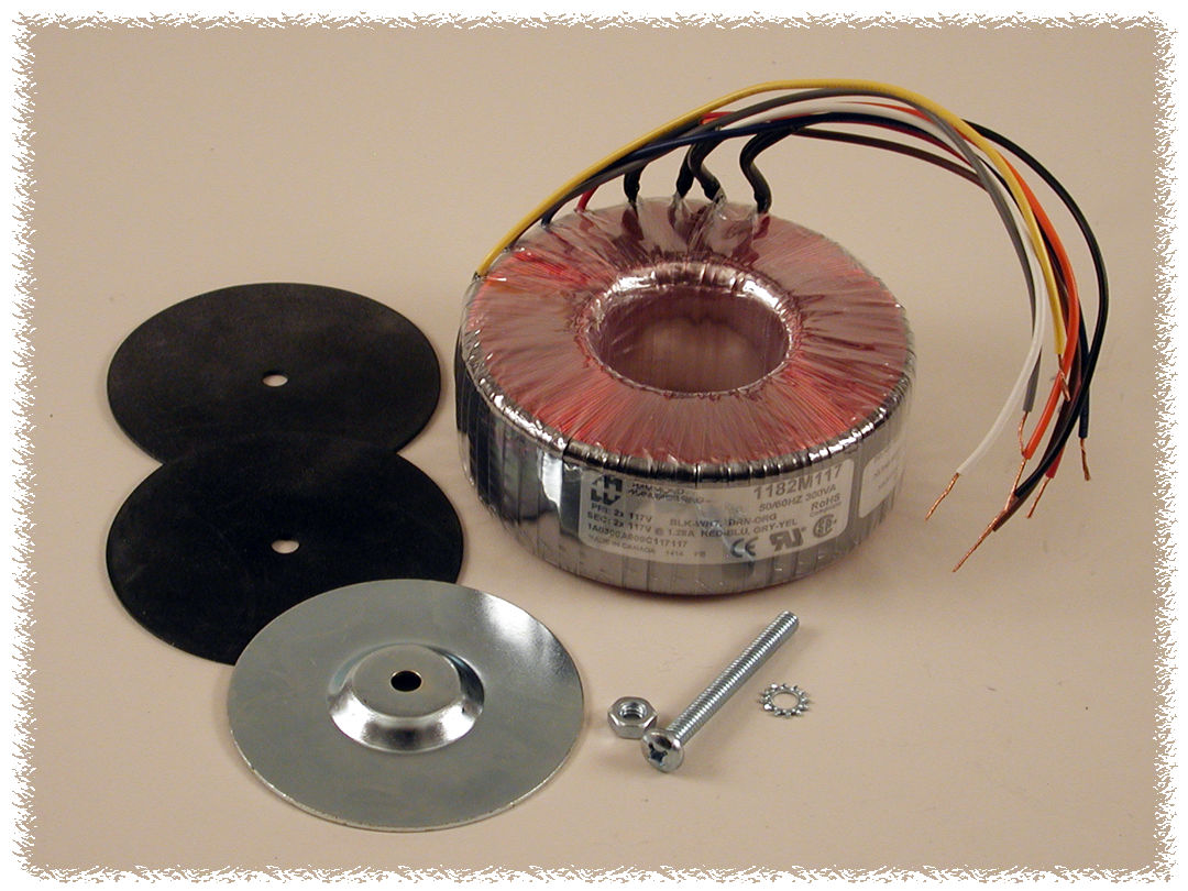1182K117 160 VA toroid power transformer with dual 117 V secondaries and flexible colour-coded leads — view 12