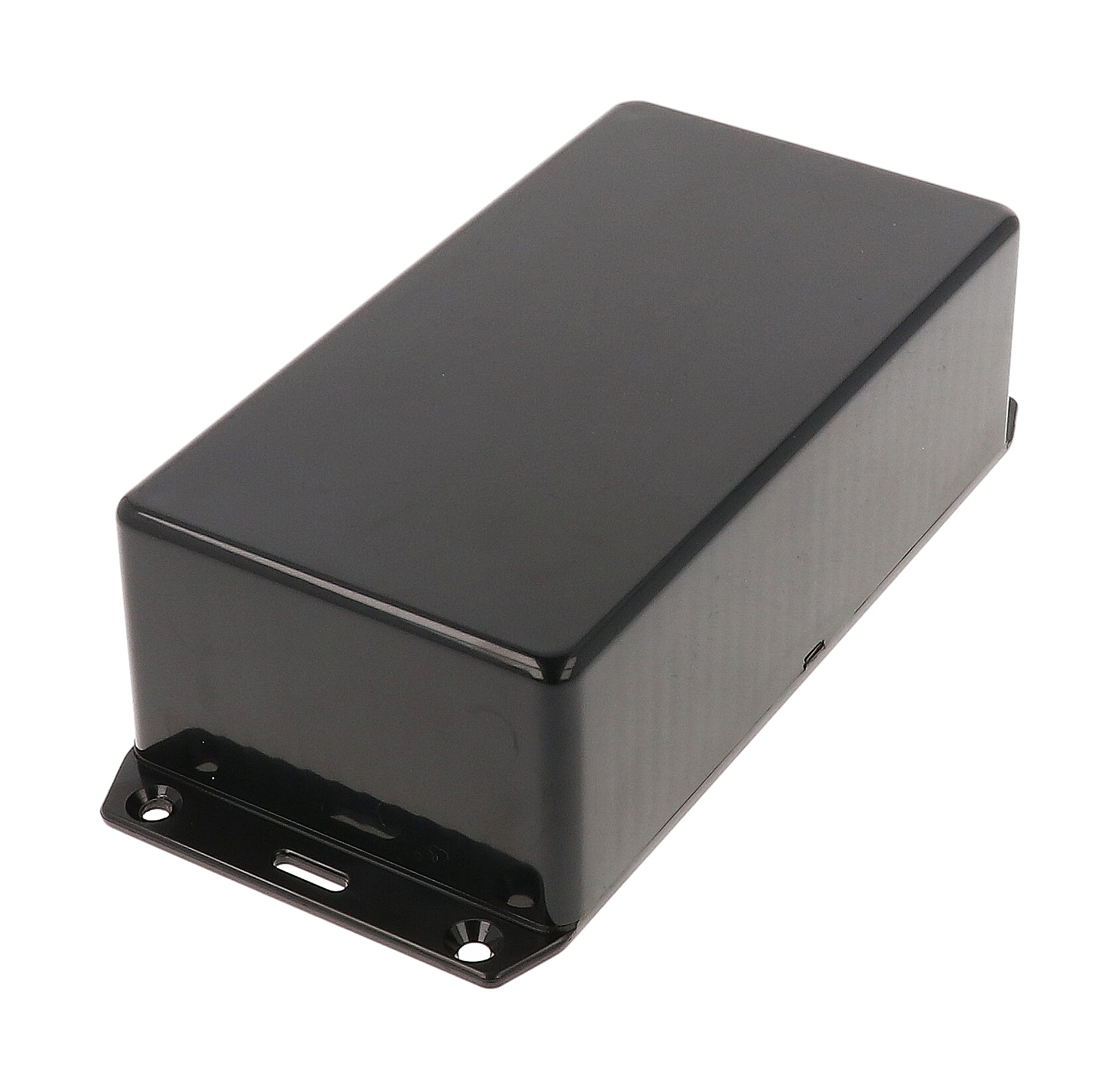 1591DSFLBK black general purpose ABS enclosure with flanged mounting lid
