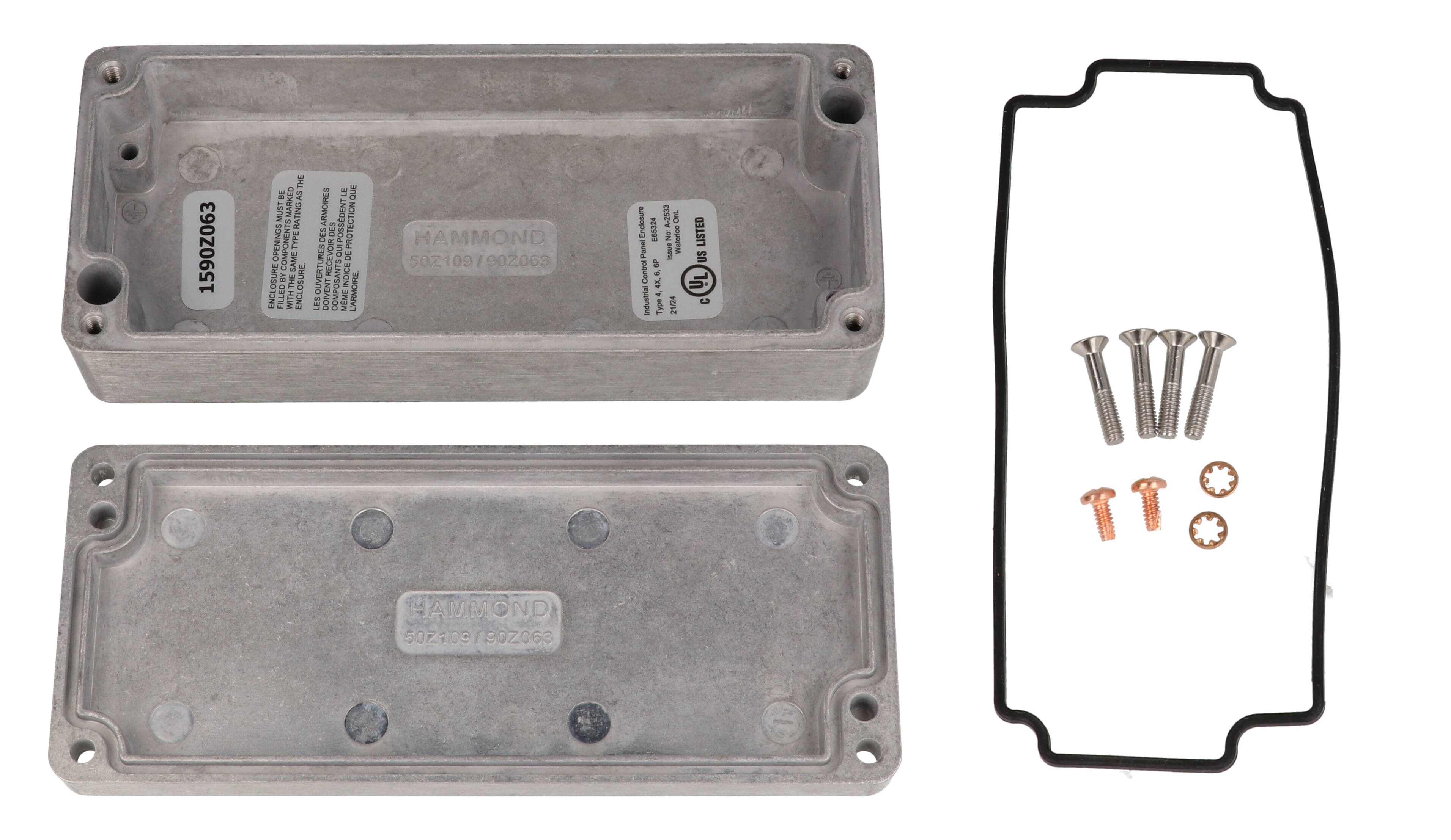 1590Z063 natural long diecast aluminum IP68 enclosure