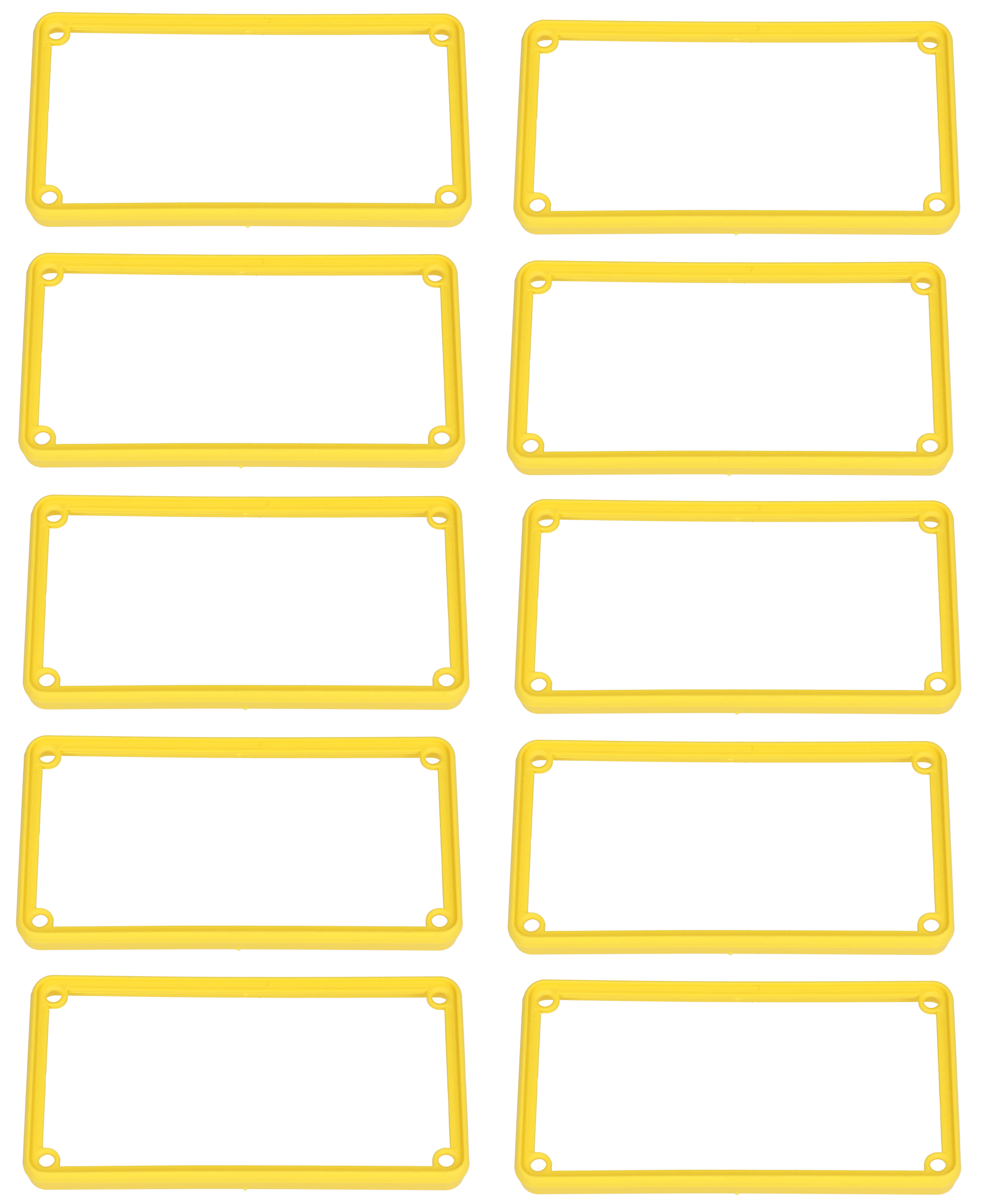1455NBY-10 — yellow plastic open bezels for 1455N enclosures- 10/pack