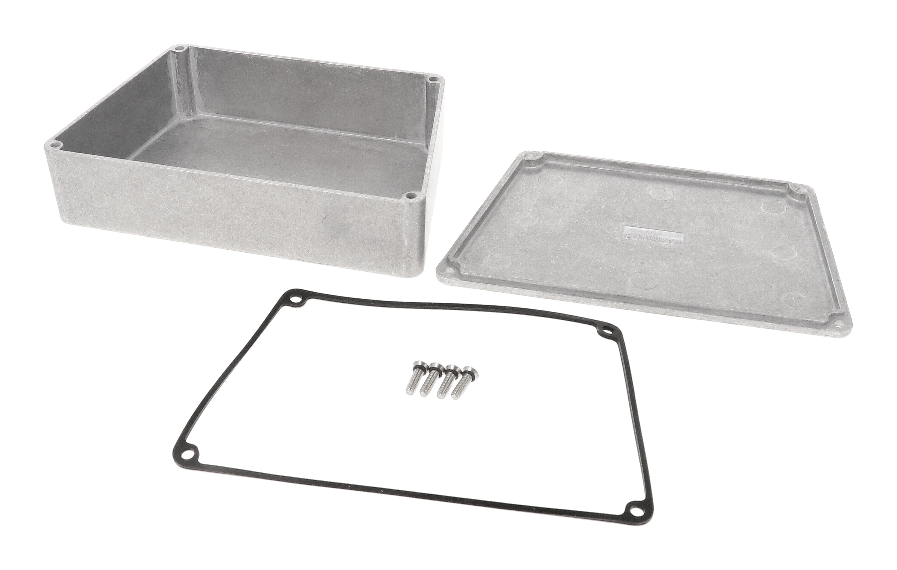 1590WTRPC wide trapezoid watertight diecast aluminum enclosure, natural finish