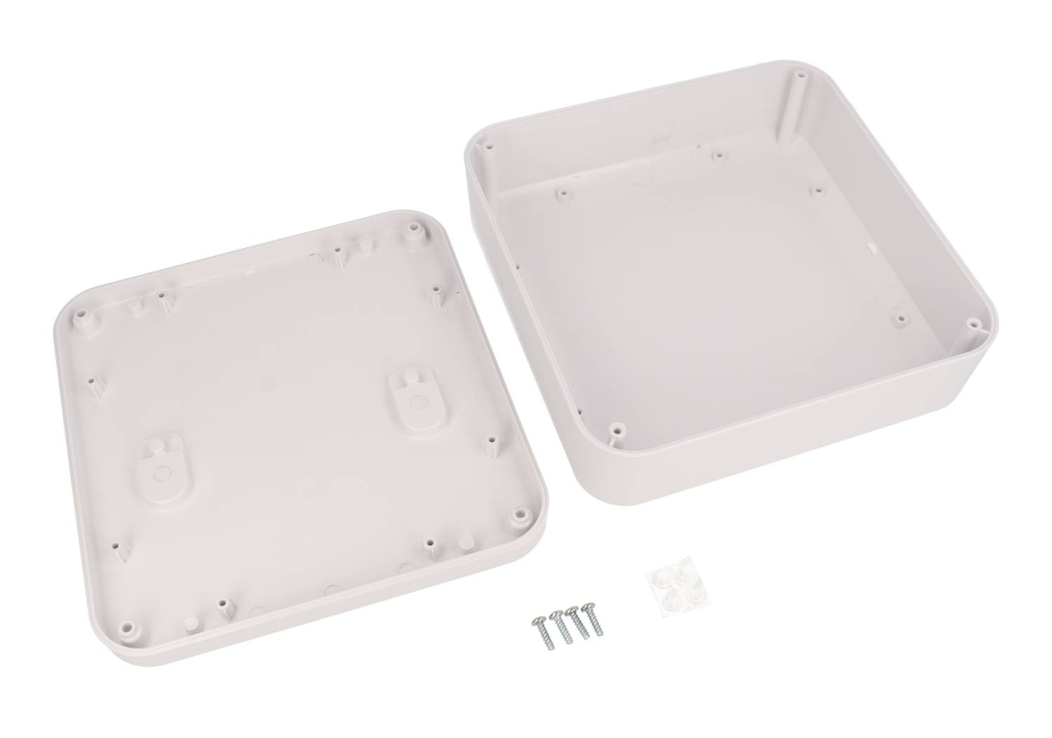 1556HAWH white flame retardant ABS enclosure for IoT electronics, 200 x 200 x 70 mm