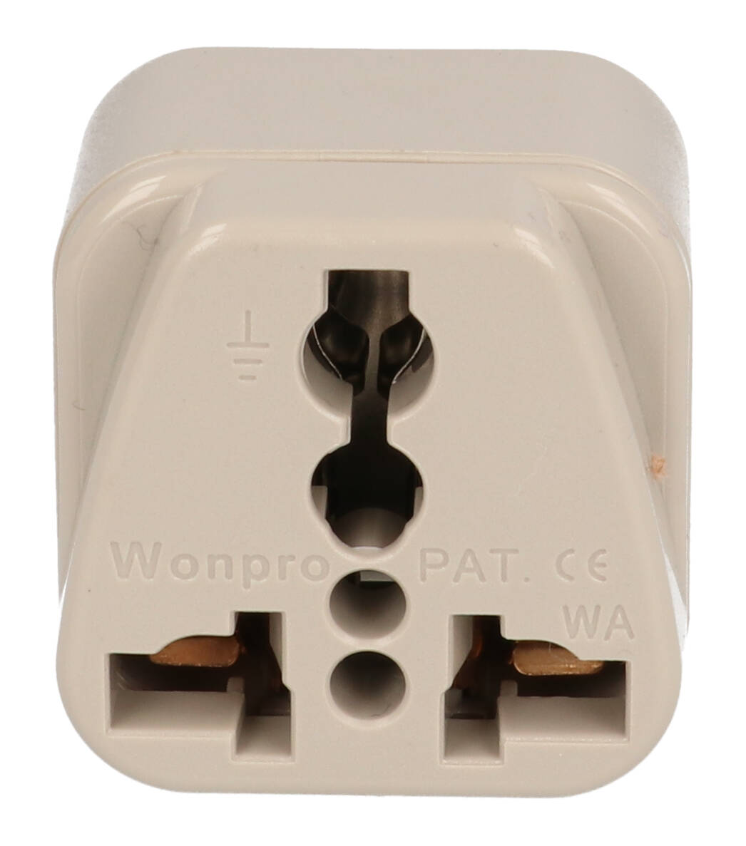 298G7 North American (120V) grounded adaptor plug with plastic shell for plug-in isolation transformers