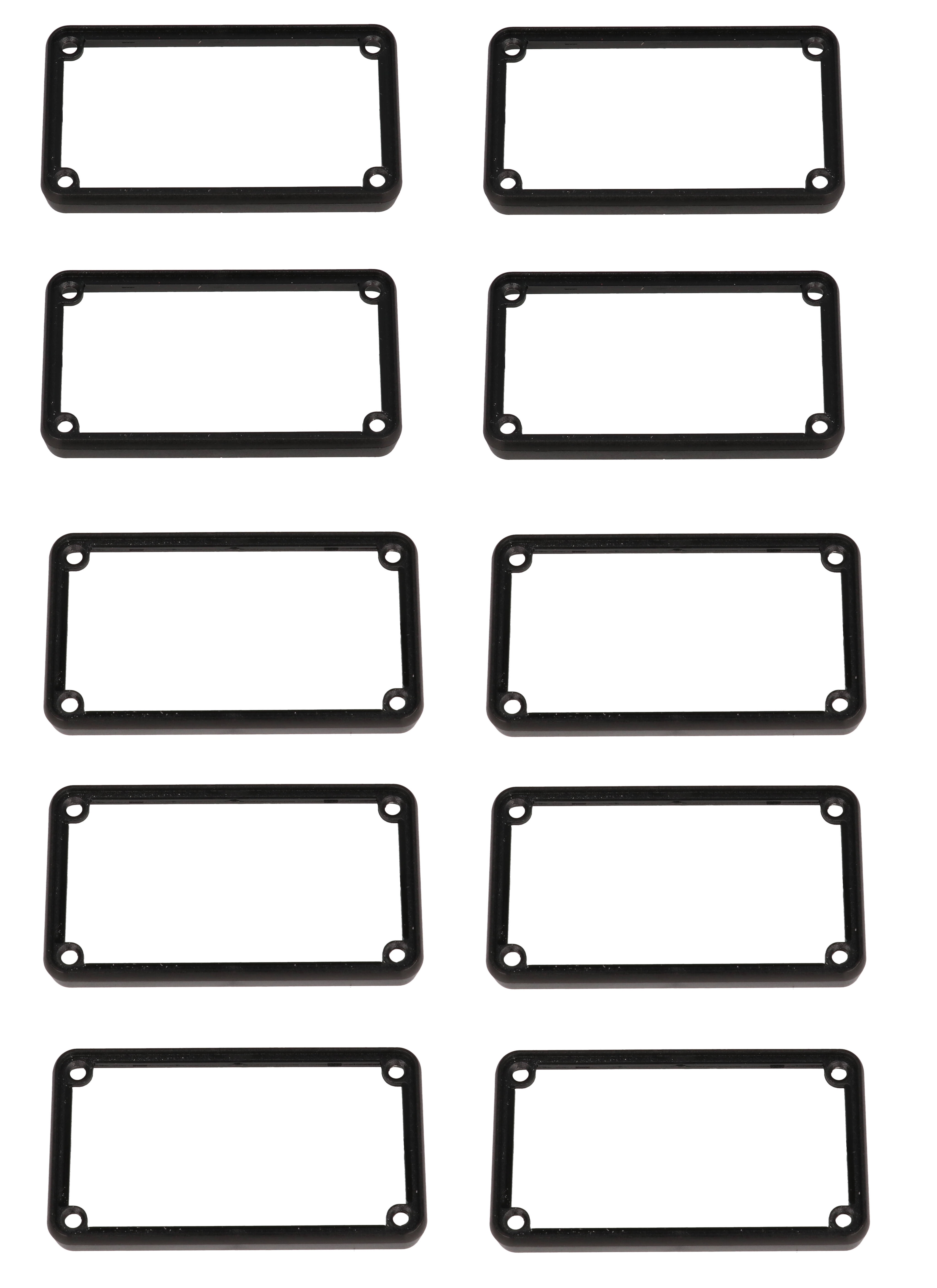 1455KBBK-10 — black plastic open bezels for 1455K enclosures- 10/pack