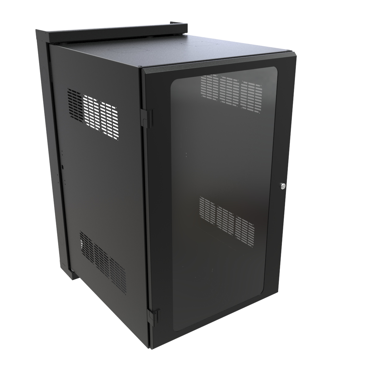 Hwm2420u26wdbk — 20u 24w 31.7d Swing Out Wall Cabinet W/ Window Door