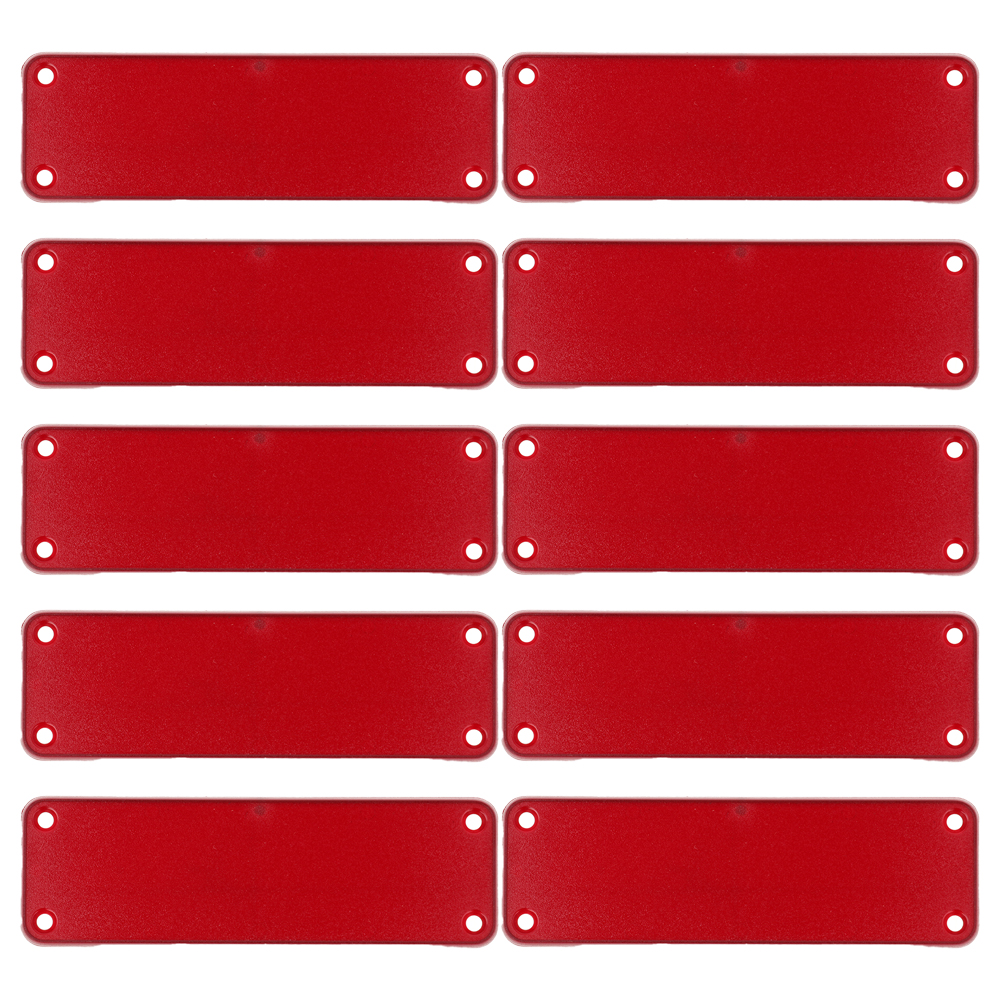 1455LPLTRD-10 translucent red polycarbonate closed end caps for 1455L enclosures, 10-pack