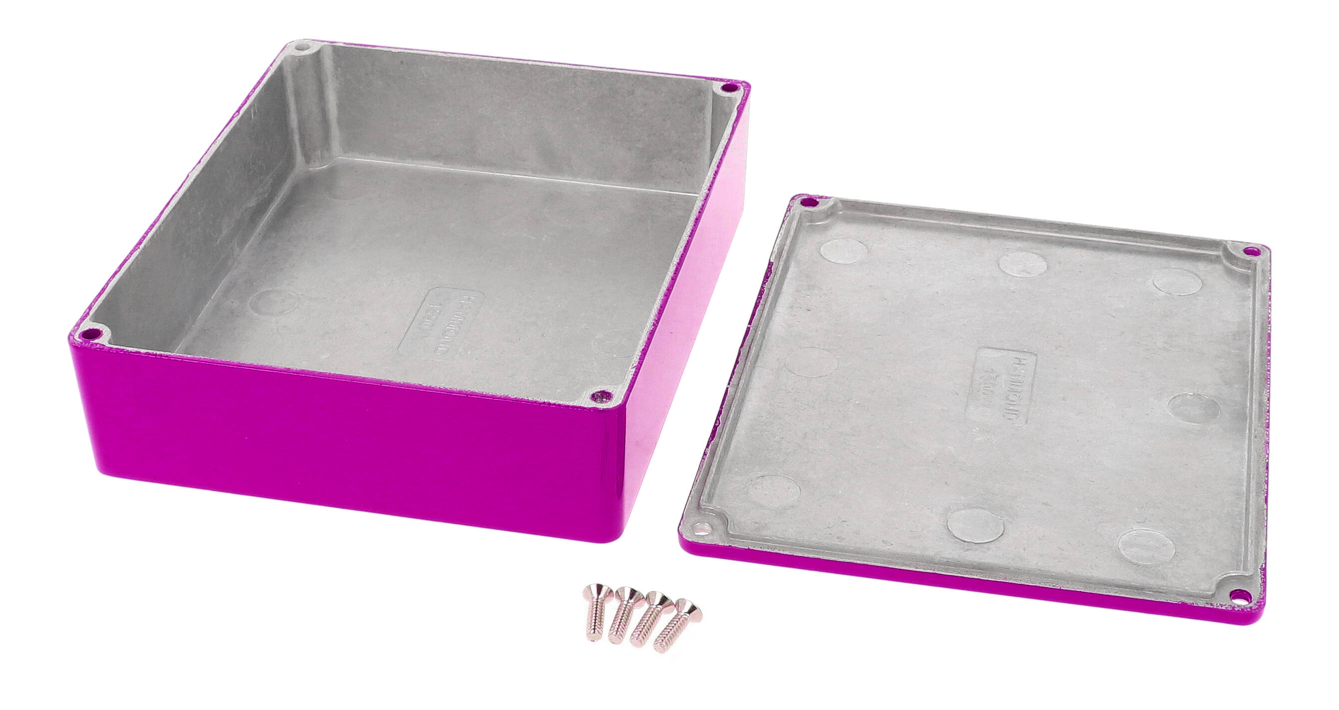 1590XXPR purple powder coated 145 x 121 mm diecast aluminum stomp box enclosure
