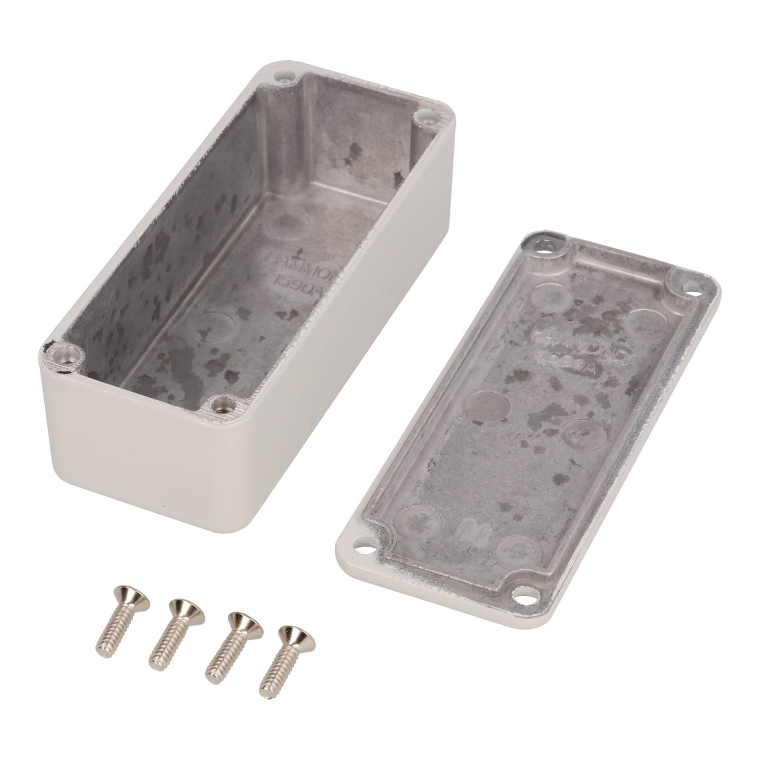 1590ALG light gray powder coated 1590A diecast aluminum stomp box enclosure