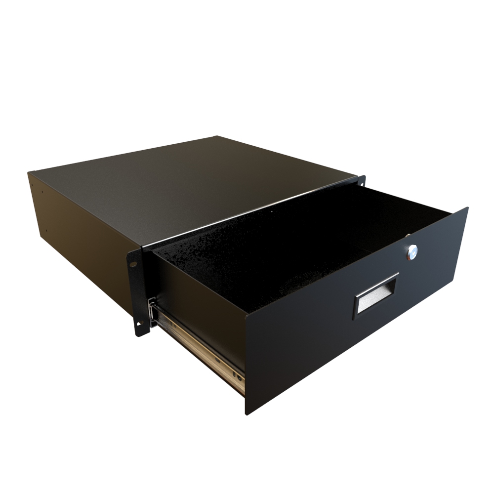 RDRW1900516BK1 — 3U 16D Locking Drawer