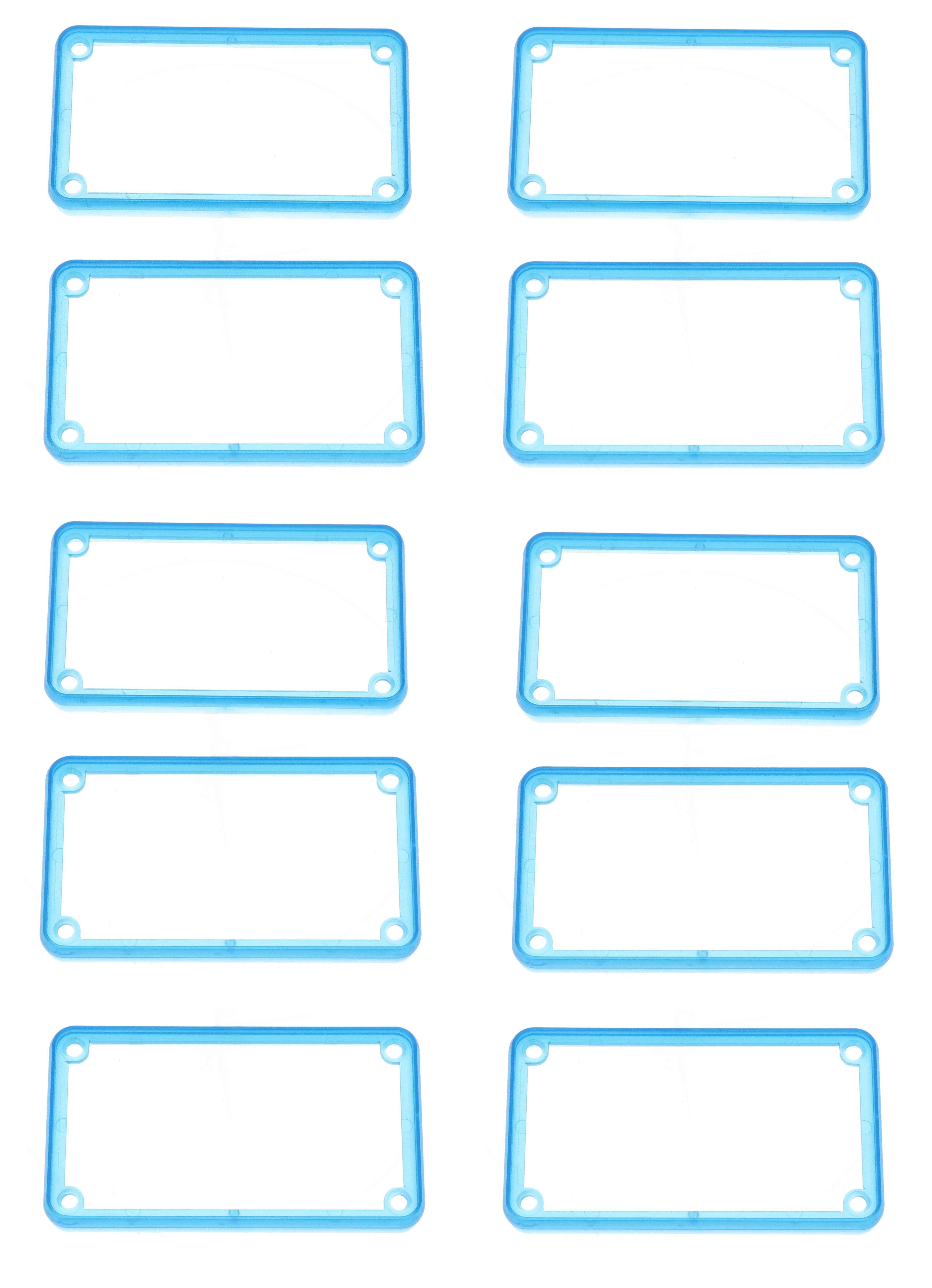 1455KBTBU-10 — translucent blue plastic open bezels - 10/pack