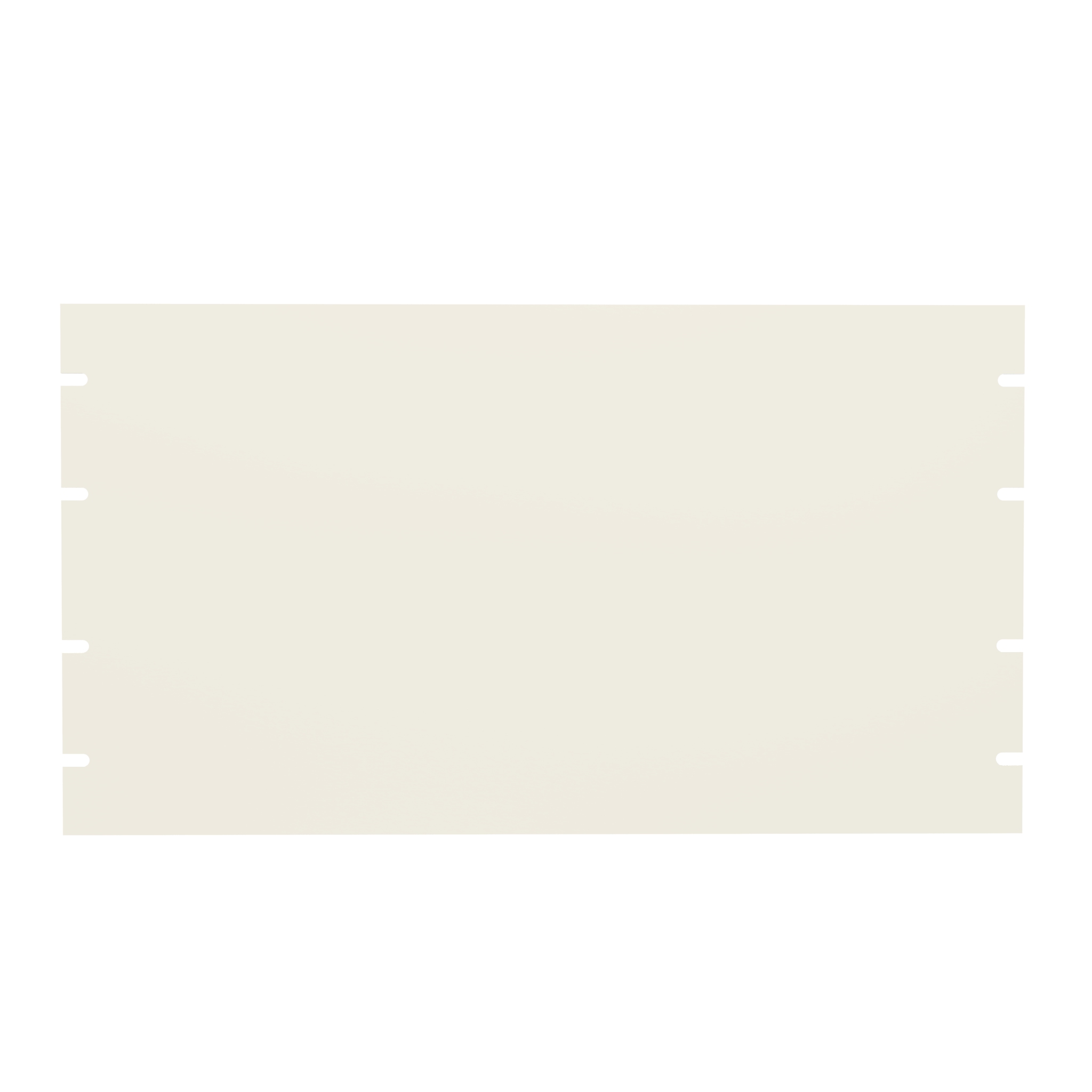 Hammond PBPS19010WH 6U solid 14-gauge steel rack blanking panel in matte white with slotted 19 in rack mounting flanges