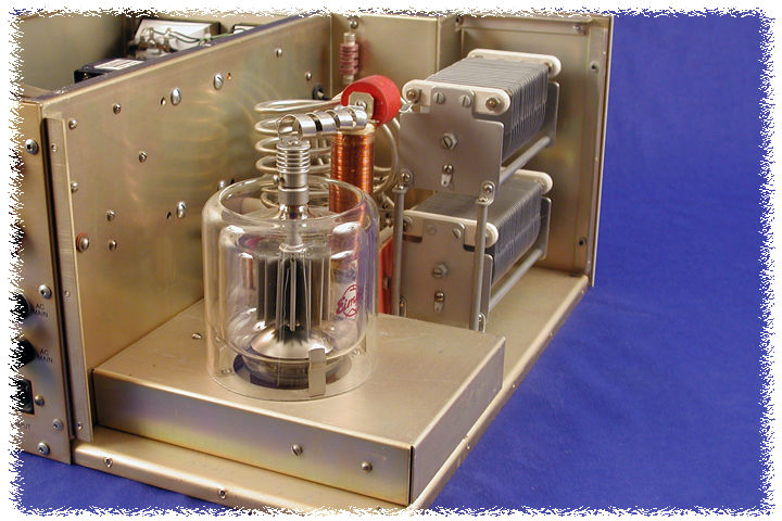 Hammond HL-1000A HF linear amplifier with Cream Beige front panel, back-lit meters and Earth Brown steel cabinet