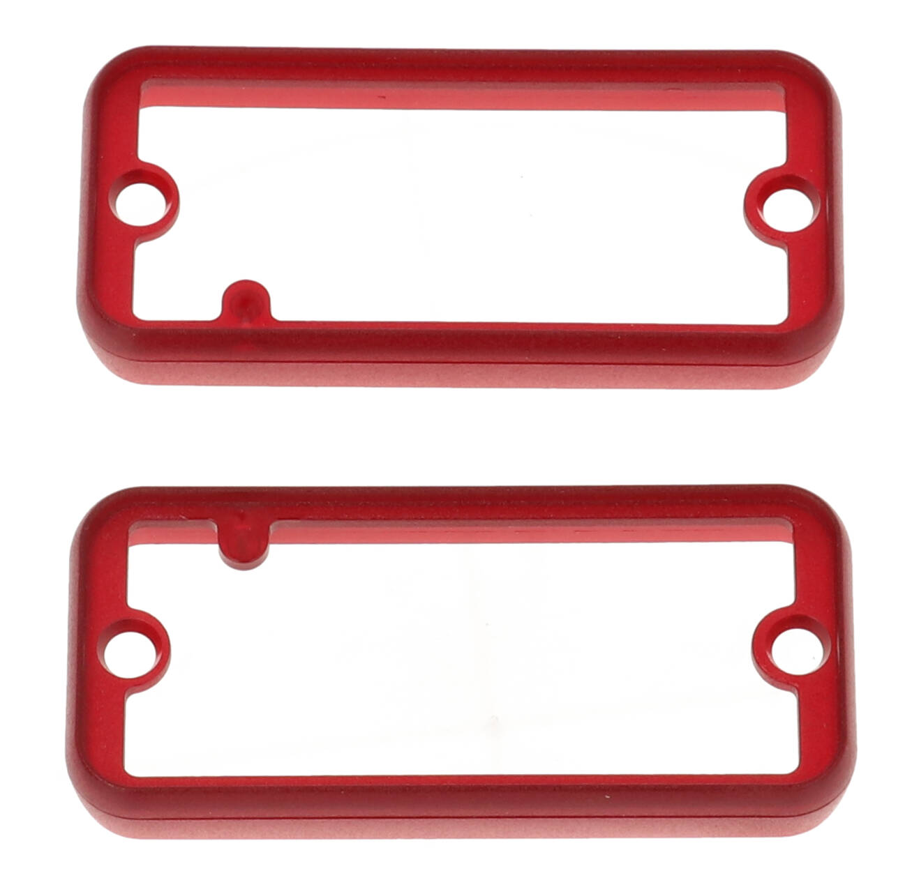 1455CBTRD translucent red open bezels for 1455C extruded aluminum enclosures, pack of 2