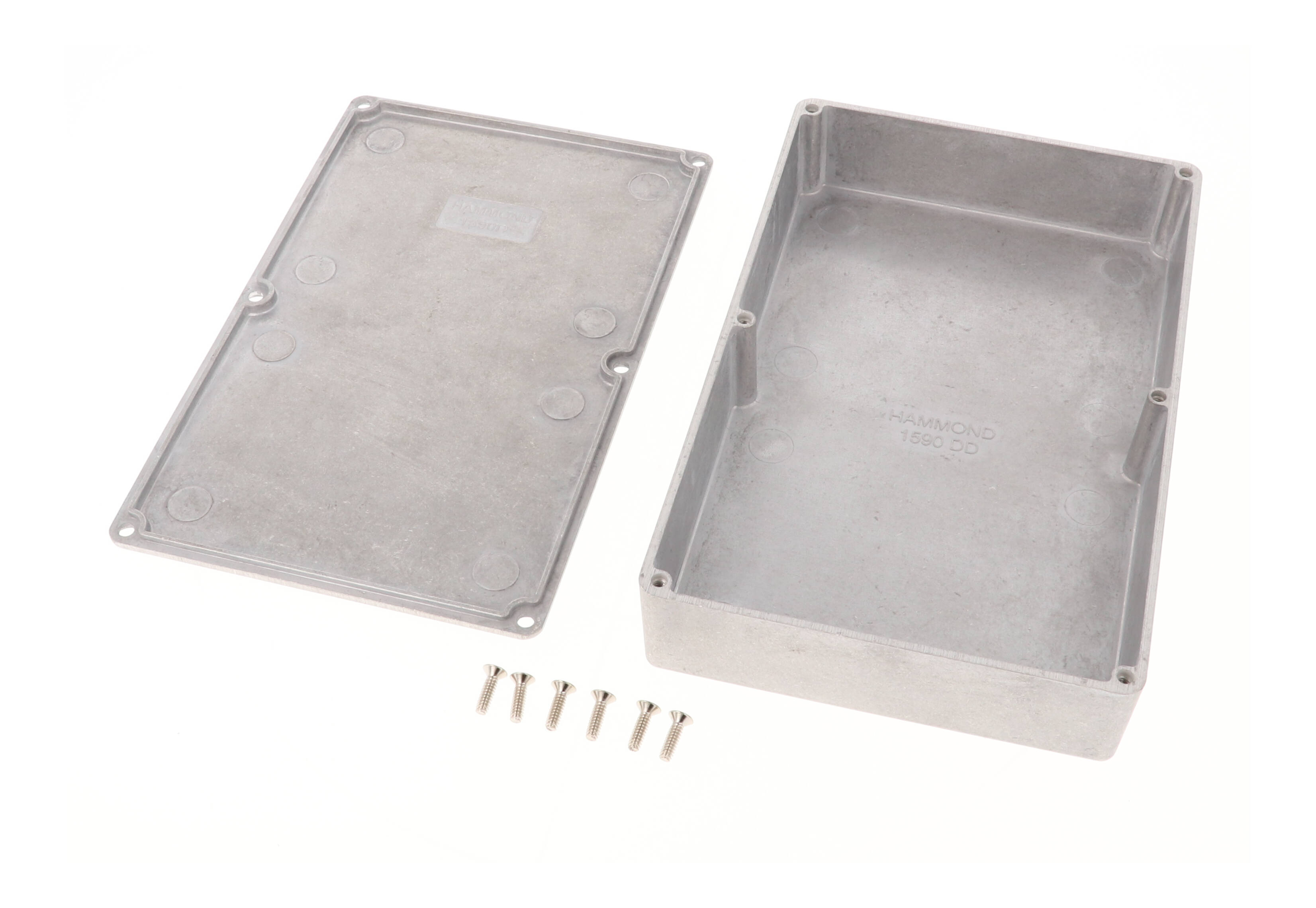 1590DD natural diecast aluminum enclosure, 188 x 120 x 37 mm