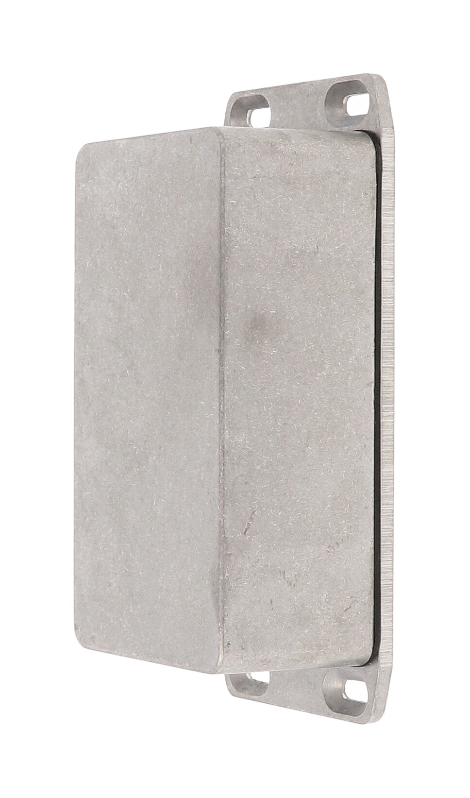 1590WBSFL natural aluminum watertight diecast enclosure with wall-mounting flanged lid