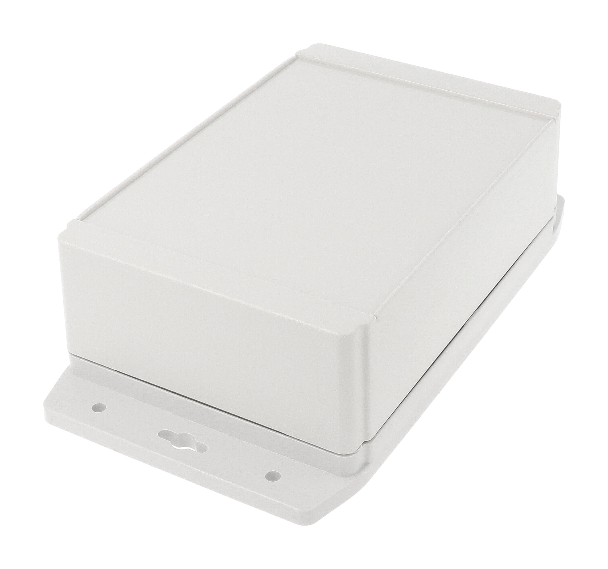 1555HF42GY light grey ABS flanged deep enclosure, 180 x 120 x 62 mm