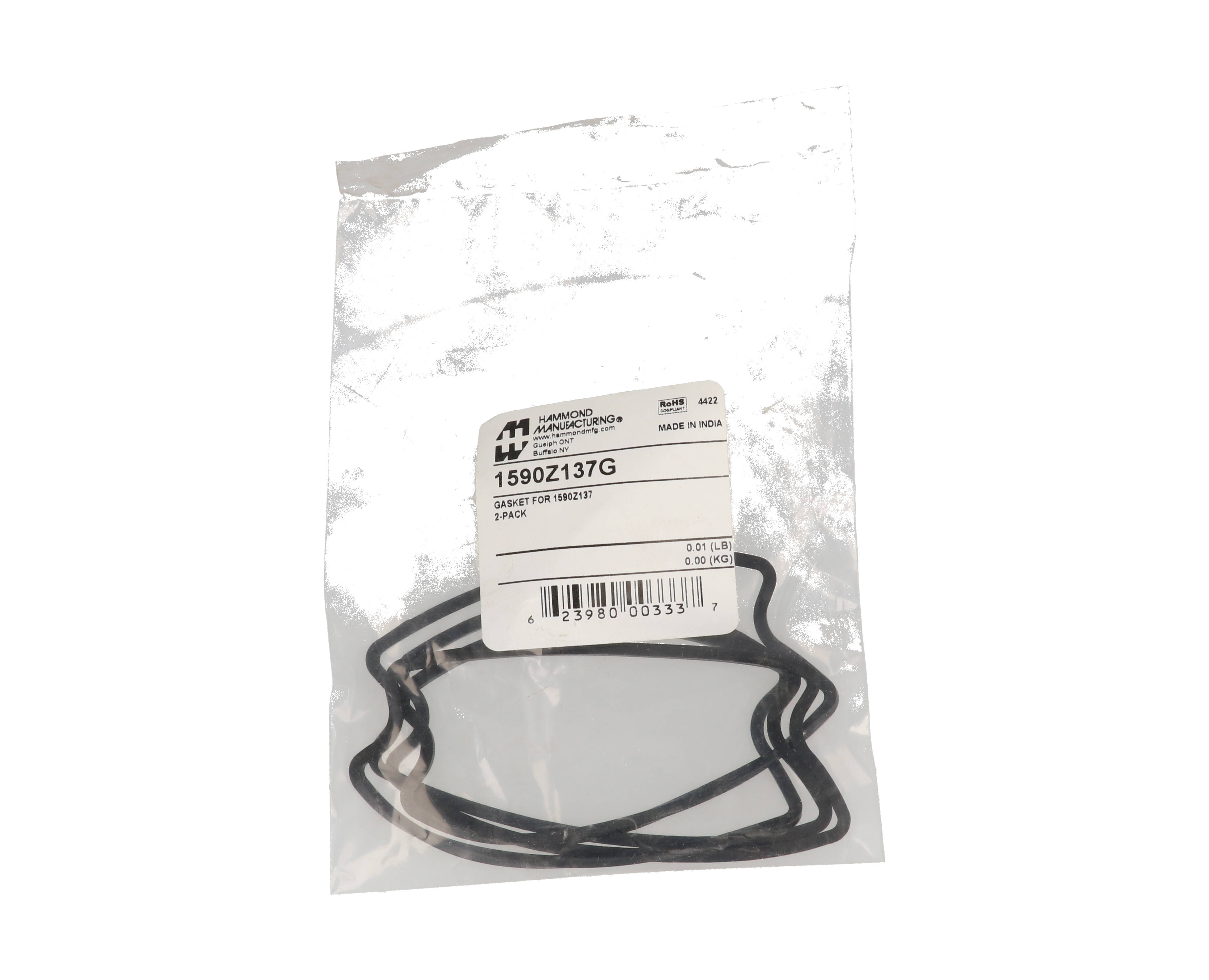 1590Z137G silicone replacement gasket two-pack for 1590Z137 diecast aluminum enclosures