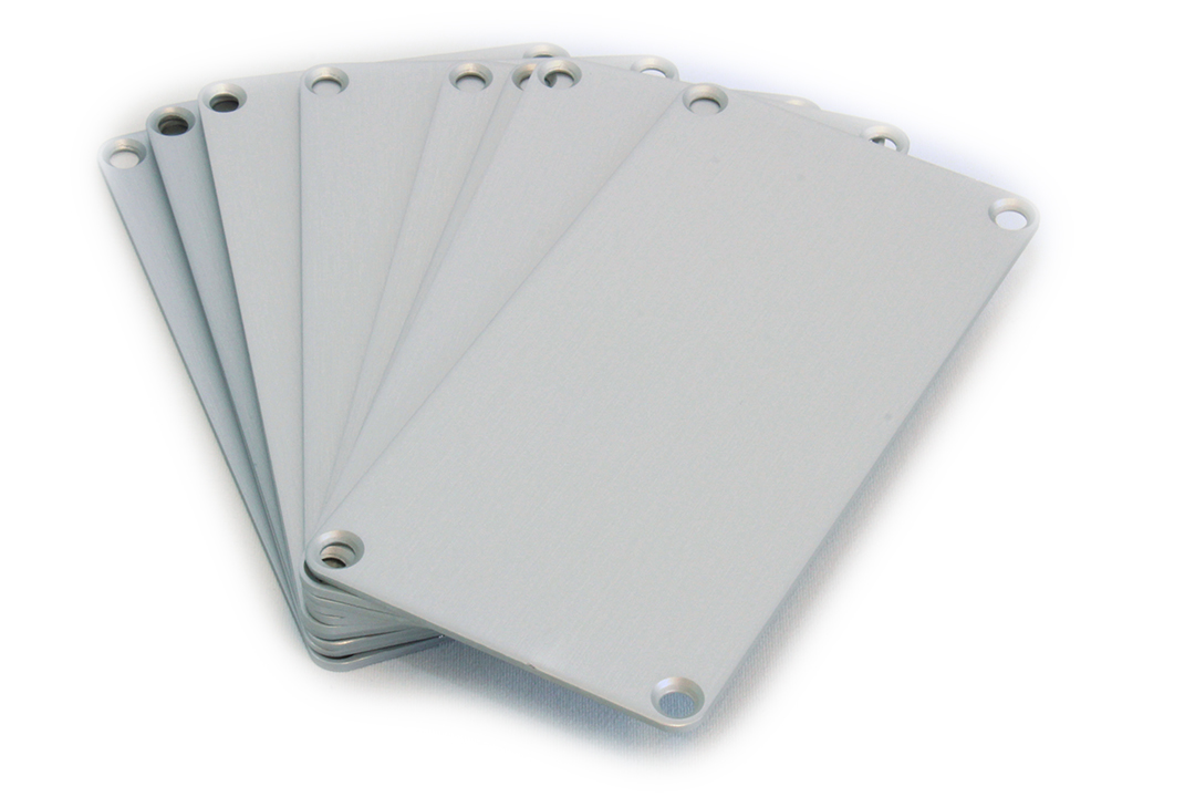 1455NAL-10 clear anodized aluminum end panels for 1455N enclosures, pack of 10