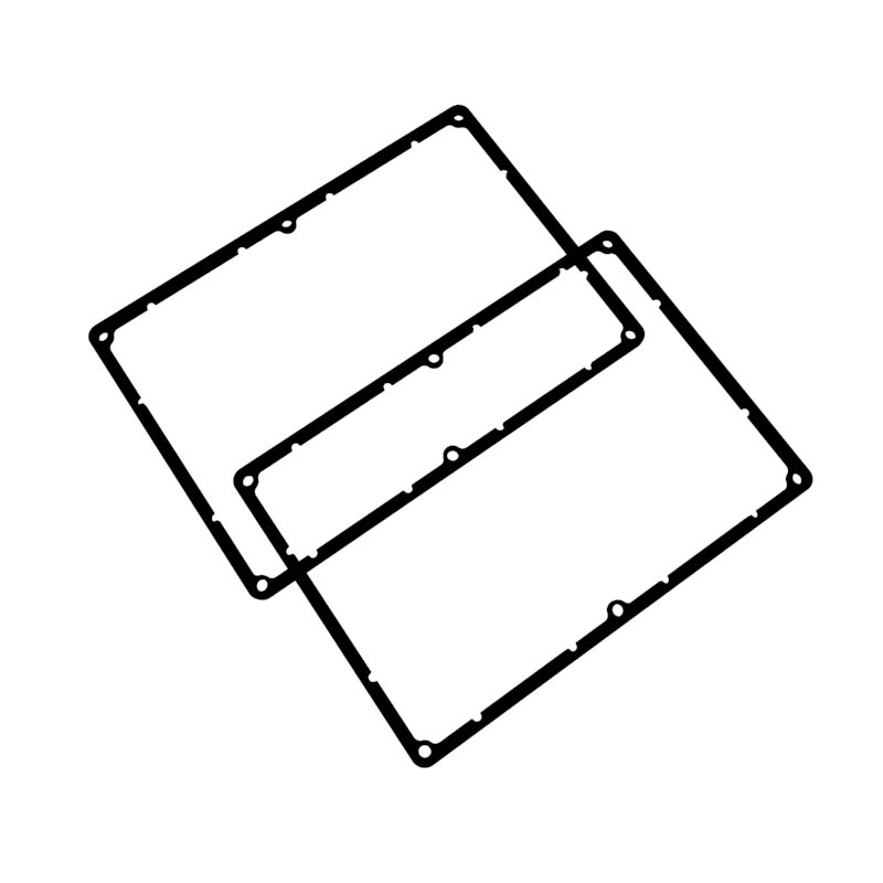 1550ESGASKET IP67 silicone gasket kit, two pre-formed adhesive-backed lid gaskets for 1550E/F diecast enclosures