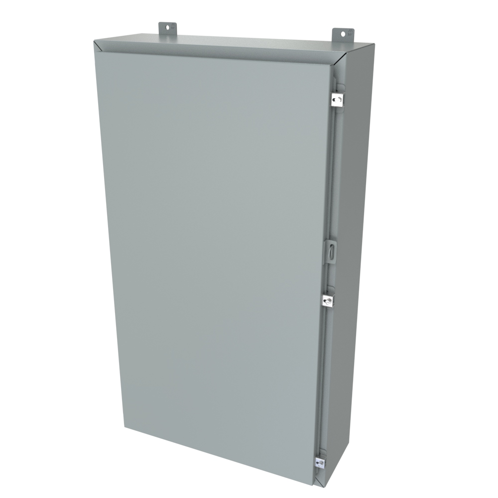 1418N8LP — N4/12 Wallmount Encl less panel - 42 x 24 x 8 - Steel/Gray