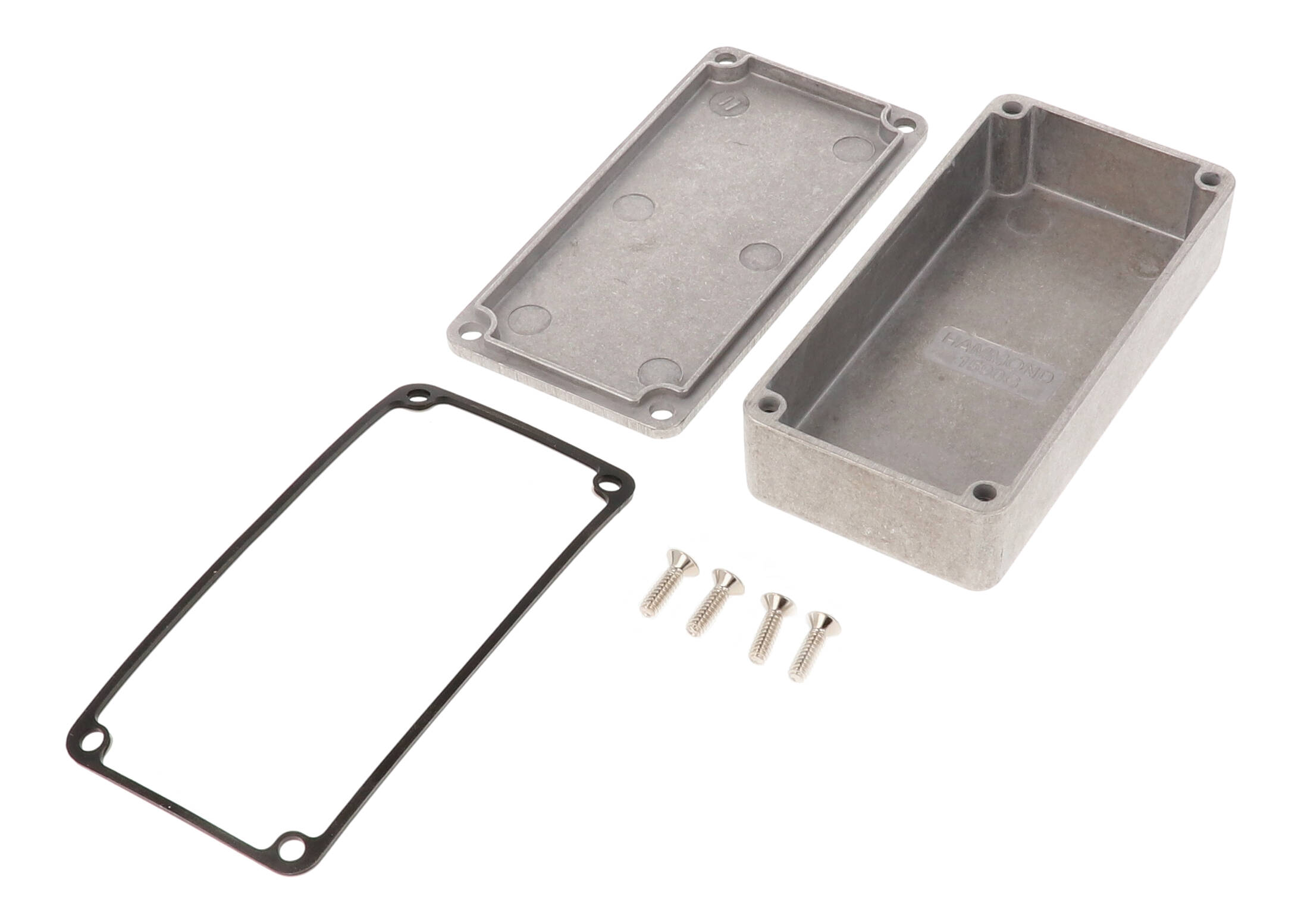 1590WG natural aluminum watertight 1590G diecast enclosure, 100 x 50 x 25 mm