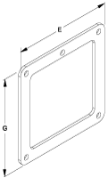 1487DKSS — N4X Wireway, Box Connector - Fits 6 x 6 - 304SS