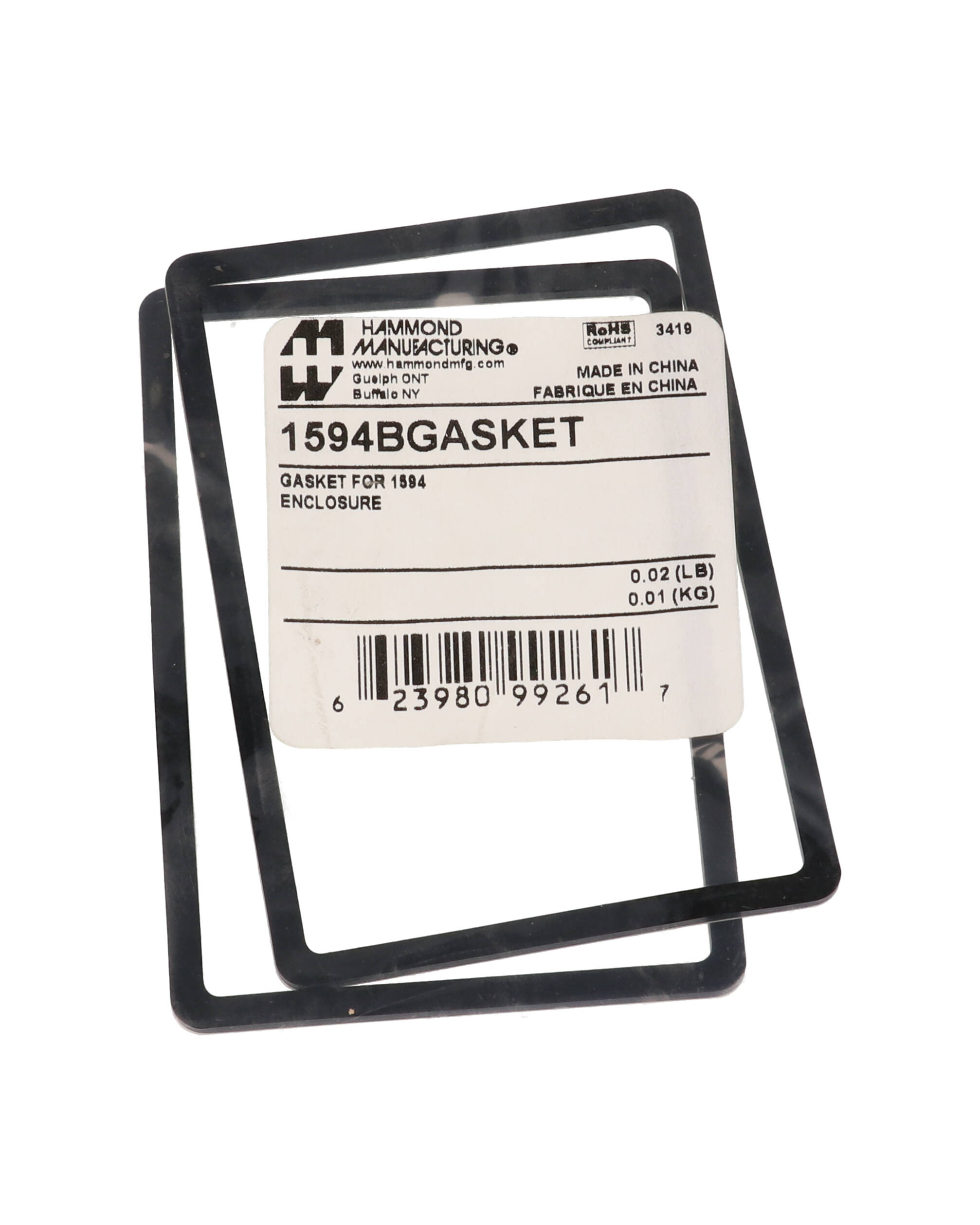 1594BGASKET silicone replacement lid gasket 2-pack for 1594B water-tight enclosures