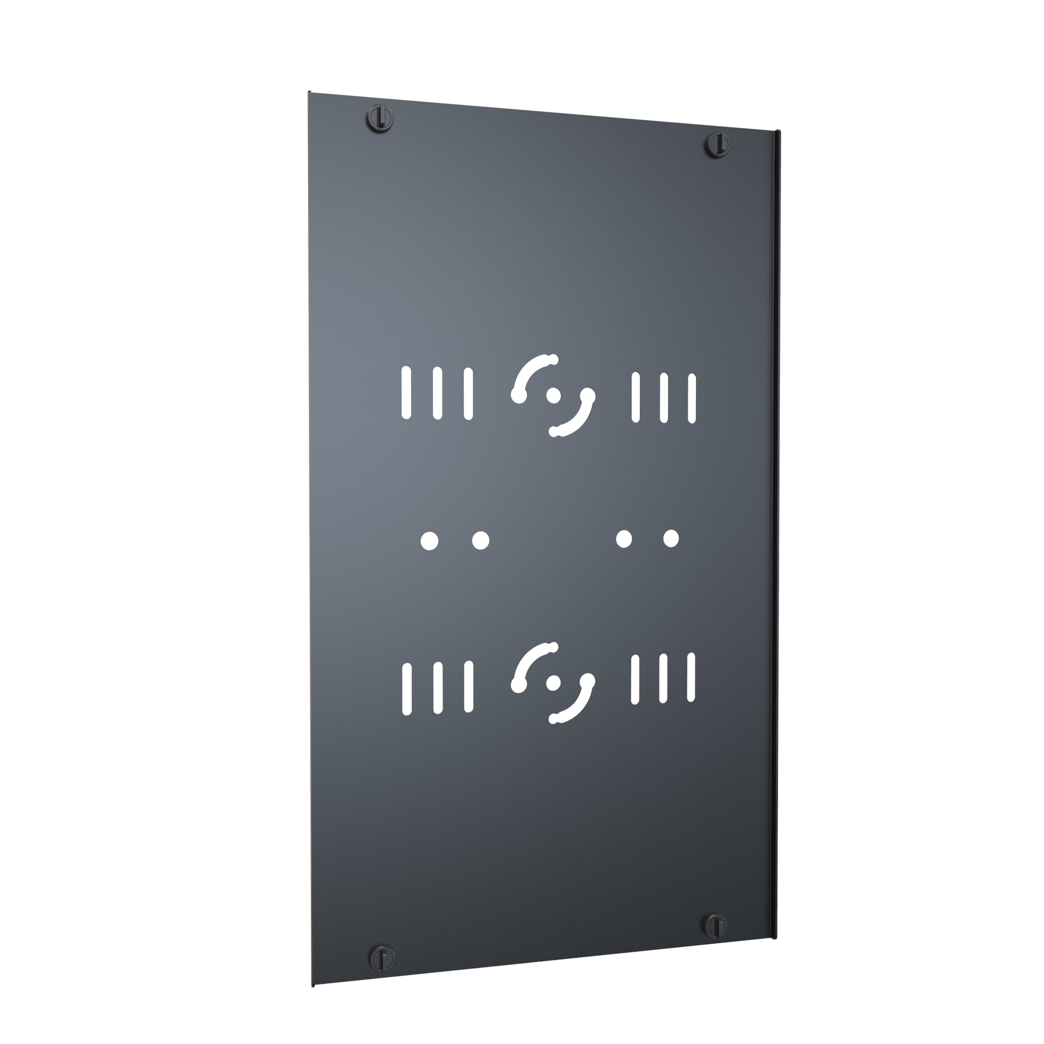 Hammond VFMMD8WH white 8 in wide double-sided vertical cable manager, 44U with hinged finger duct doors