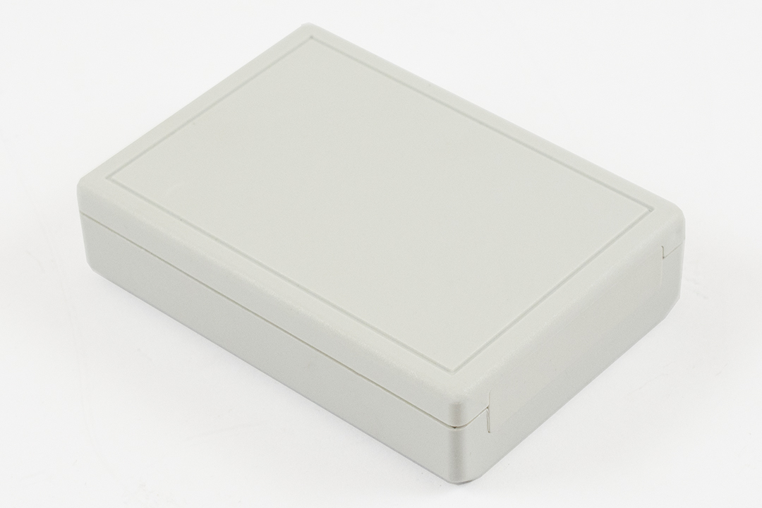 001113 enclosure - grey ABS , front panel, battery compartment
