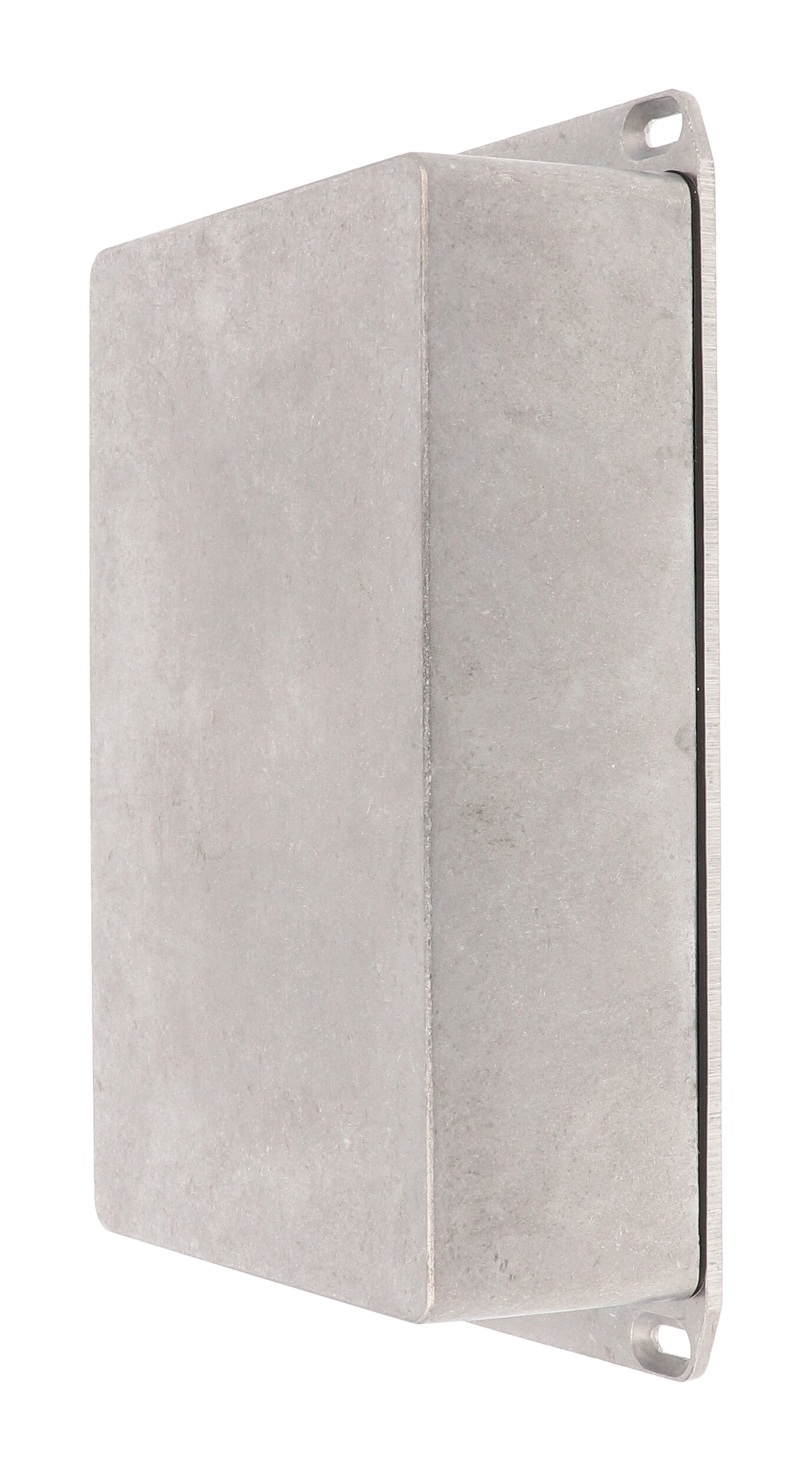 1590WDFL natural aluminum watertight diecast aluminum enclosure, 188 mm x 119 mm x 56 mm, with flanged lid