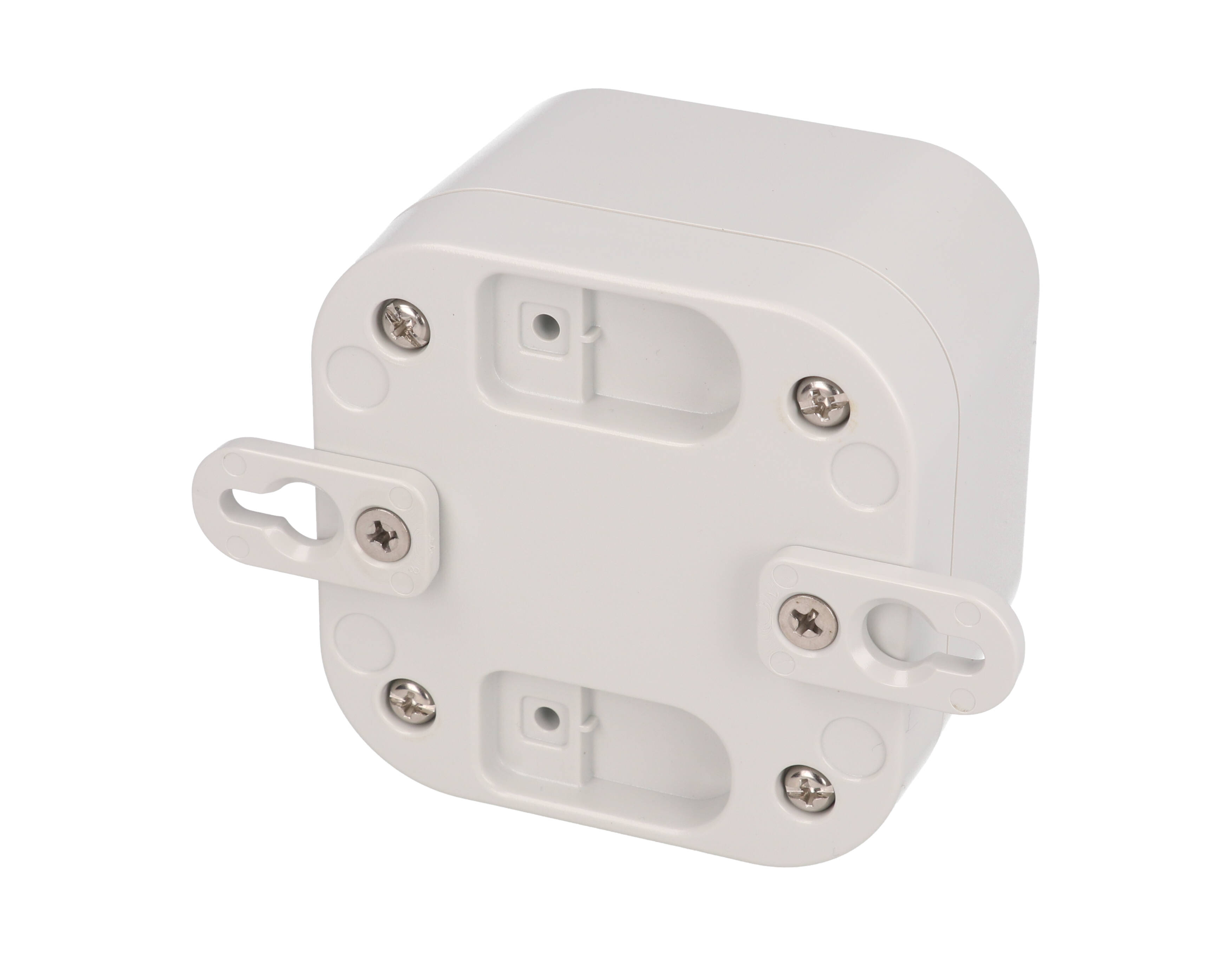 1557BA2GY light gray polycarbonate watertight enclosure, 80 x 80 x 60 mm