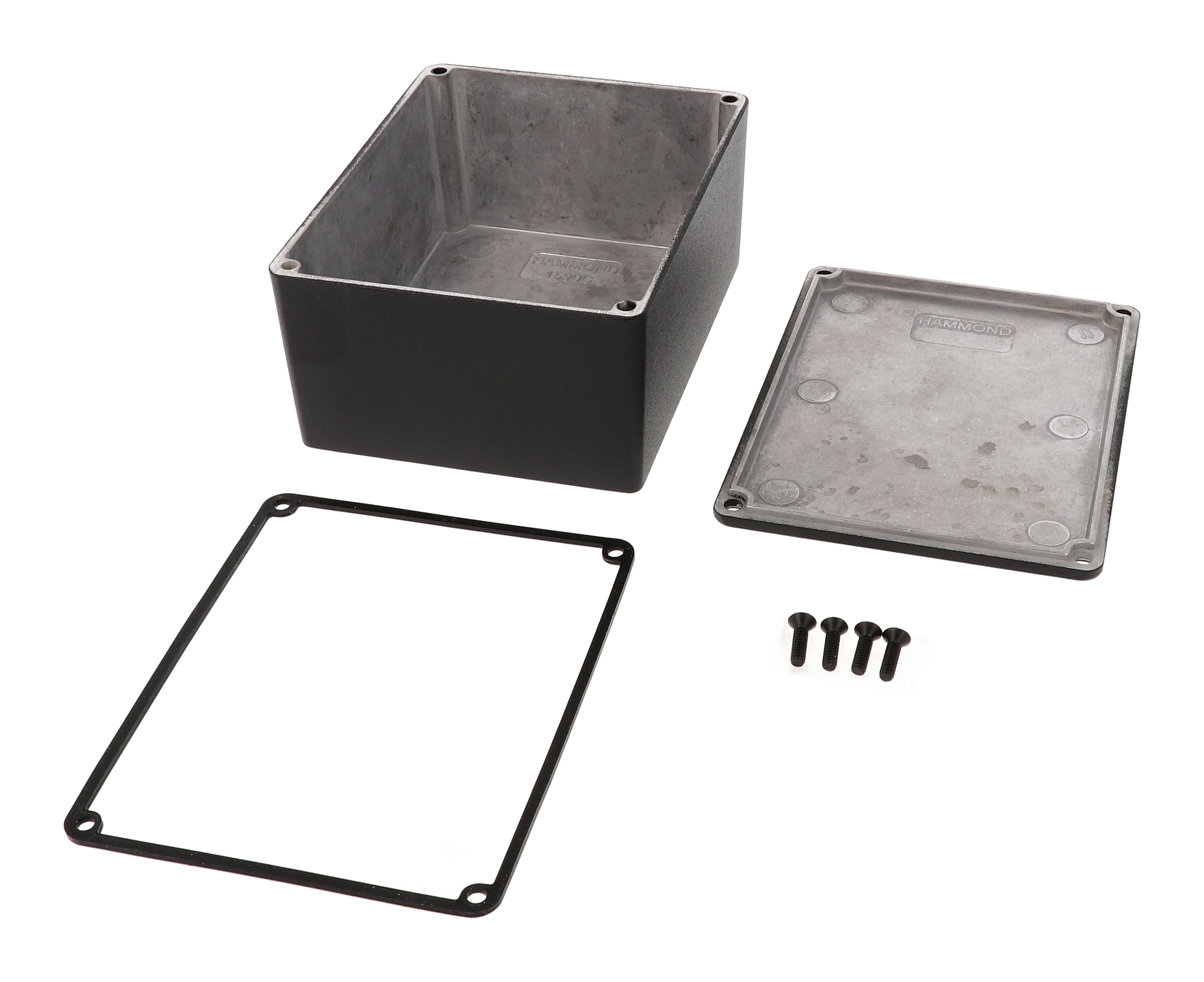1590WCBK black textured watertight 1590C diecast enclosure