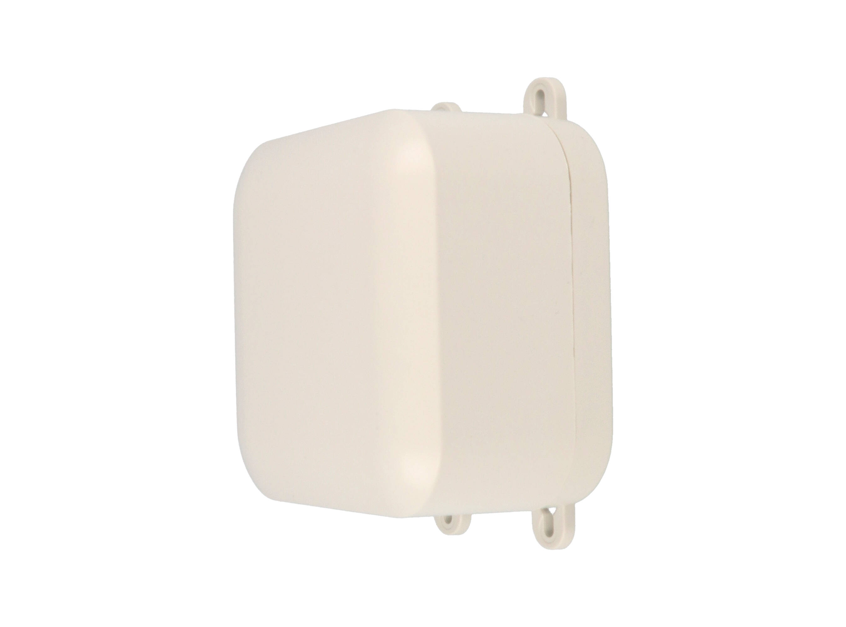 1557DAGY light gray ABS watertight enclosure, 120 x 120 x 70 mm, with rounded corners and stainless lid screws