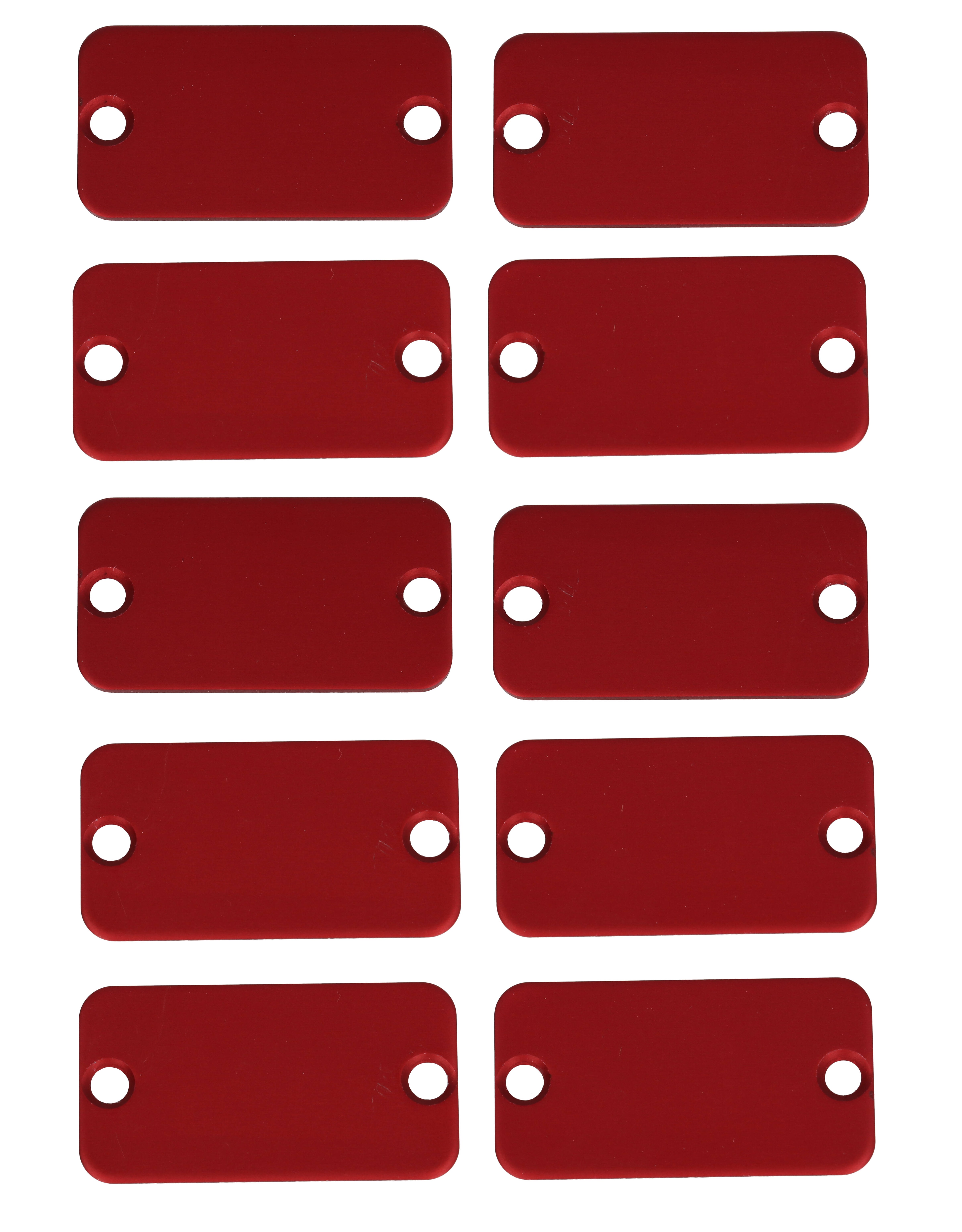 1455DALRD-10 — red aluminum end panels for 1455D enclosures-- 10/pack