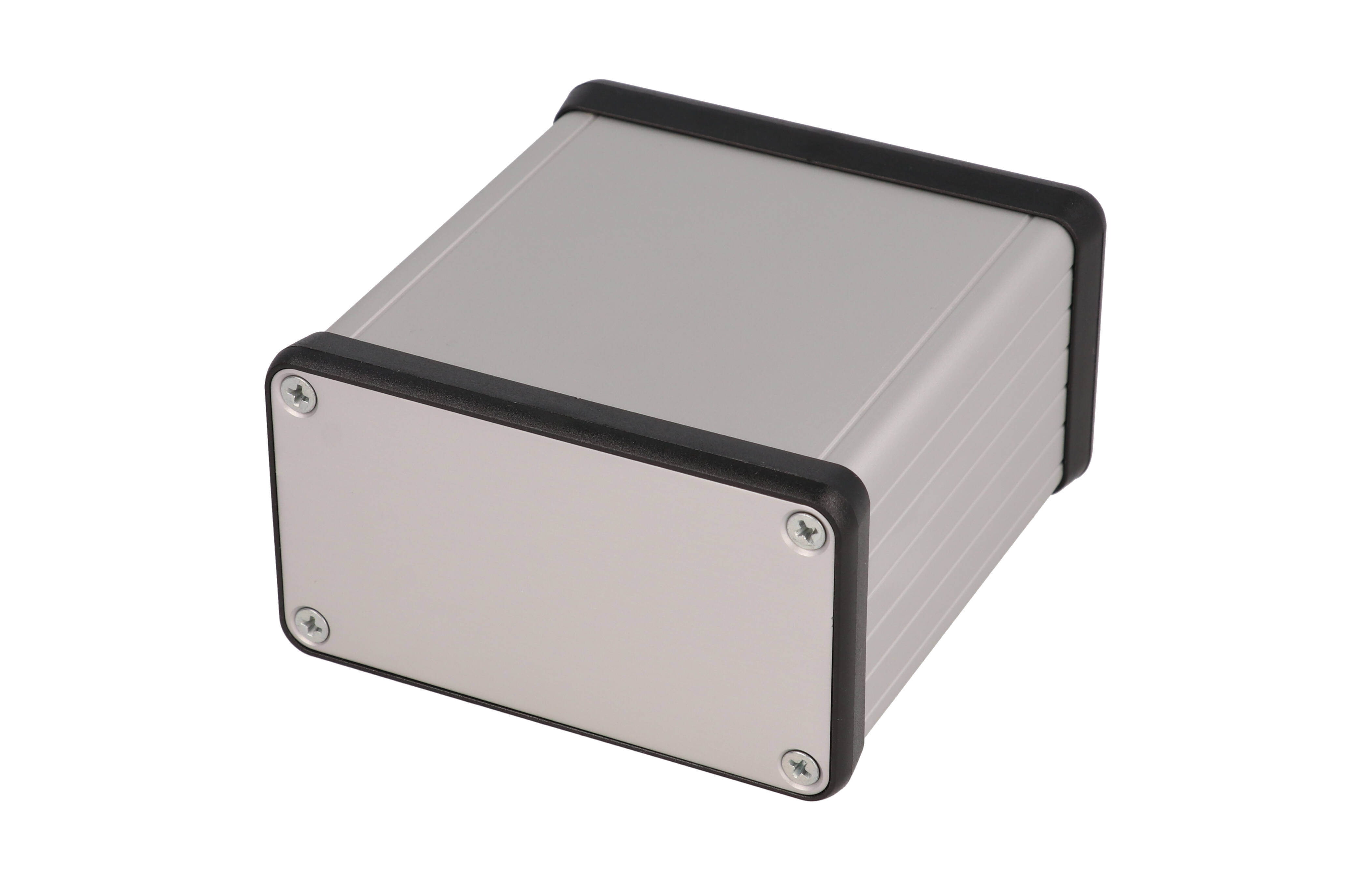 1455K801 — extruded aluminum enclosure w/ metal end panels