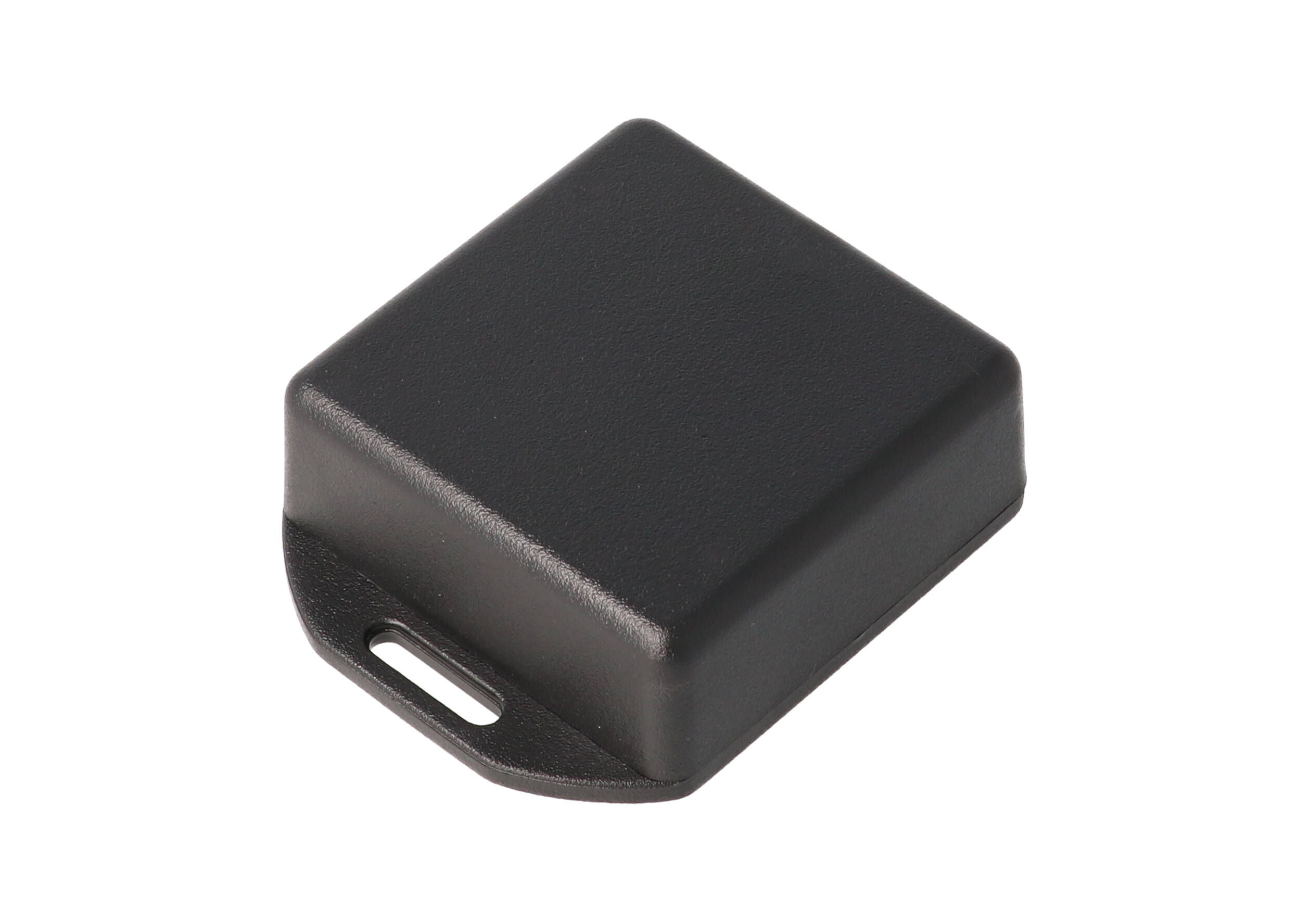 1551RFLBK — black plastic enclosure with flanged lid