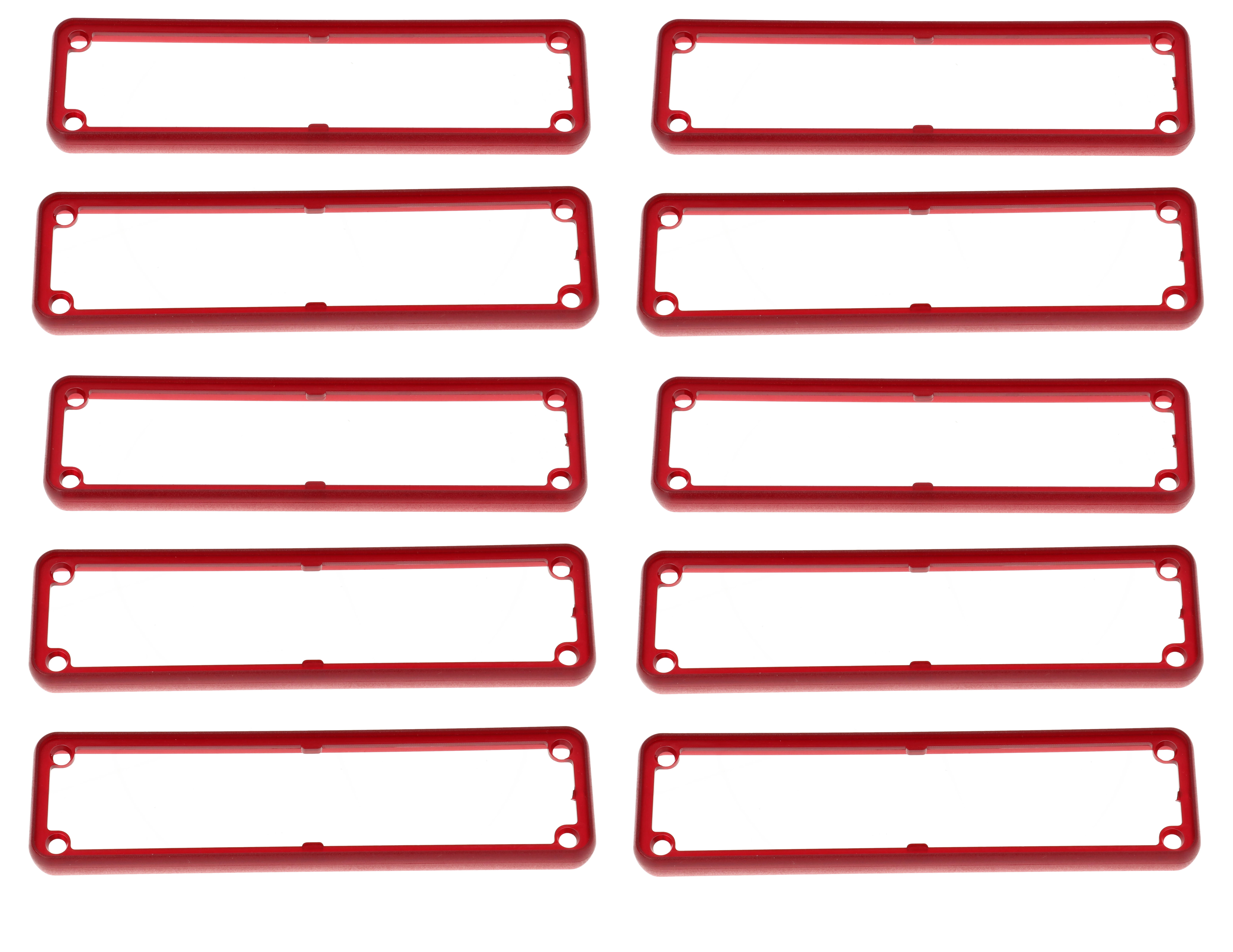 1455PBTRD-10 — translucent red plastic open bezels for 1455P enclosures- 10/pack