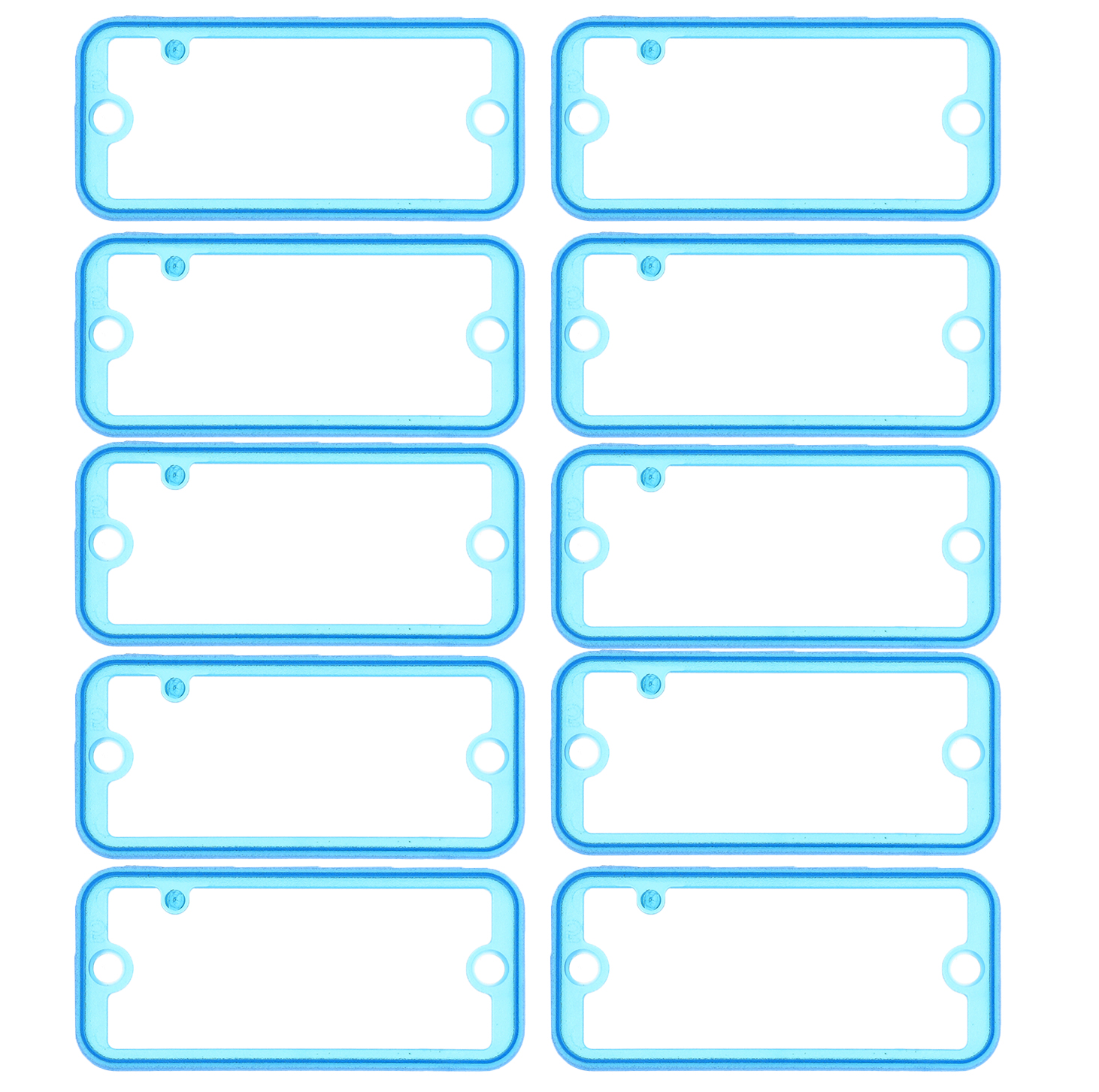 1455CBTBU-10 — translucent blue plastic open bezel for 1455C enclosures - 10/pack