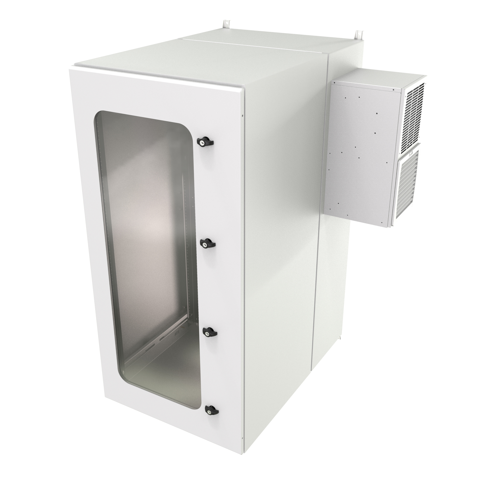 Hammond NWM18U2536SFLG 18U outdoor wall-mount cabinet with solid filter-ready door in light gray finish — view 11