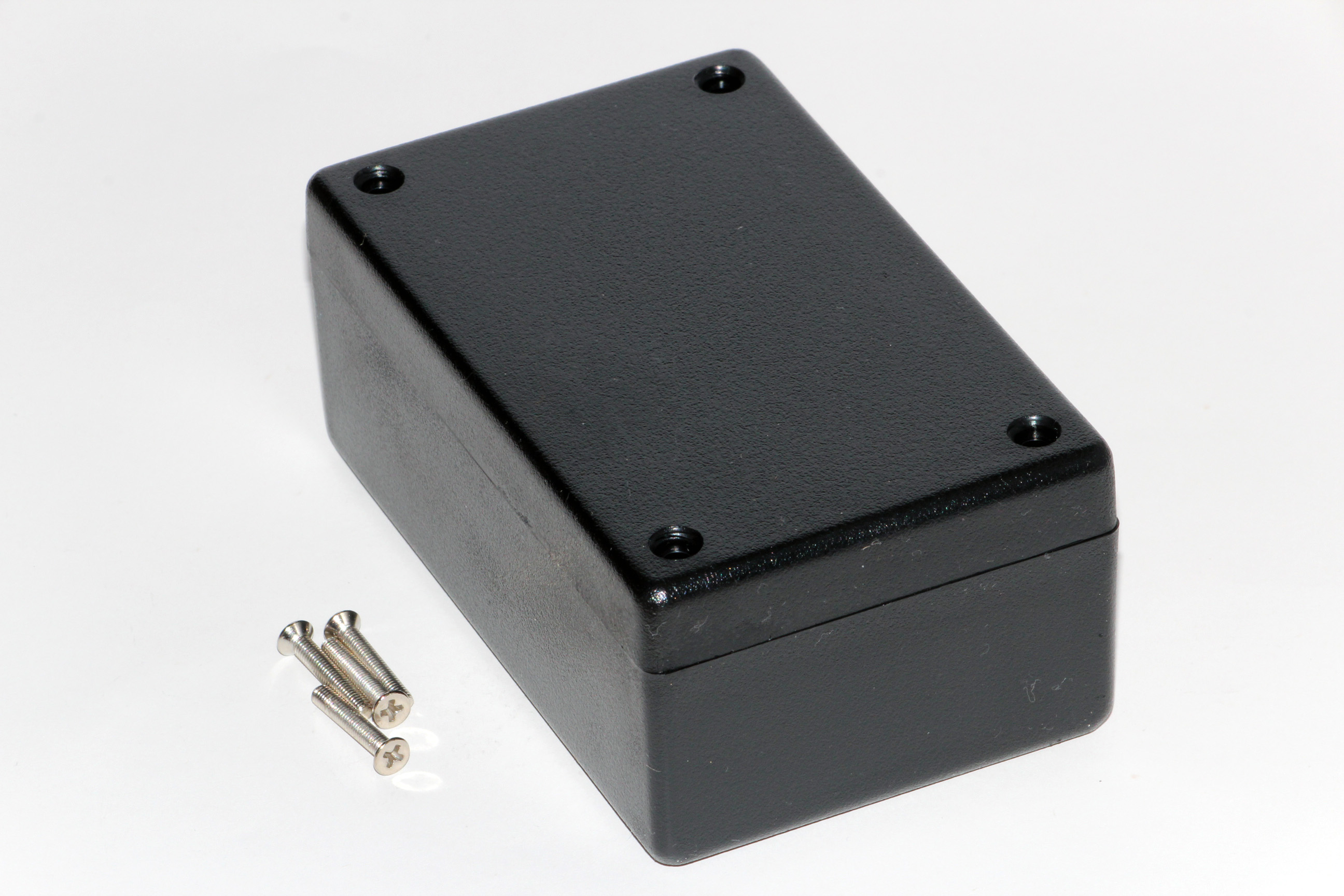 1594CBK black flame retardant abs plastic 1594C enclosure, 106.5 x 66 x 45 mm, with lid